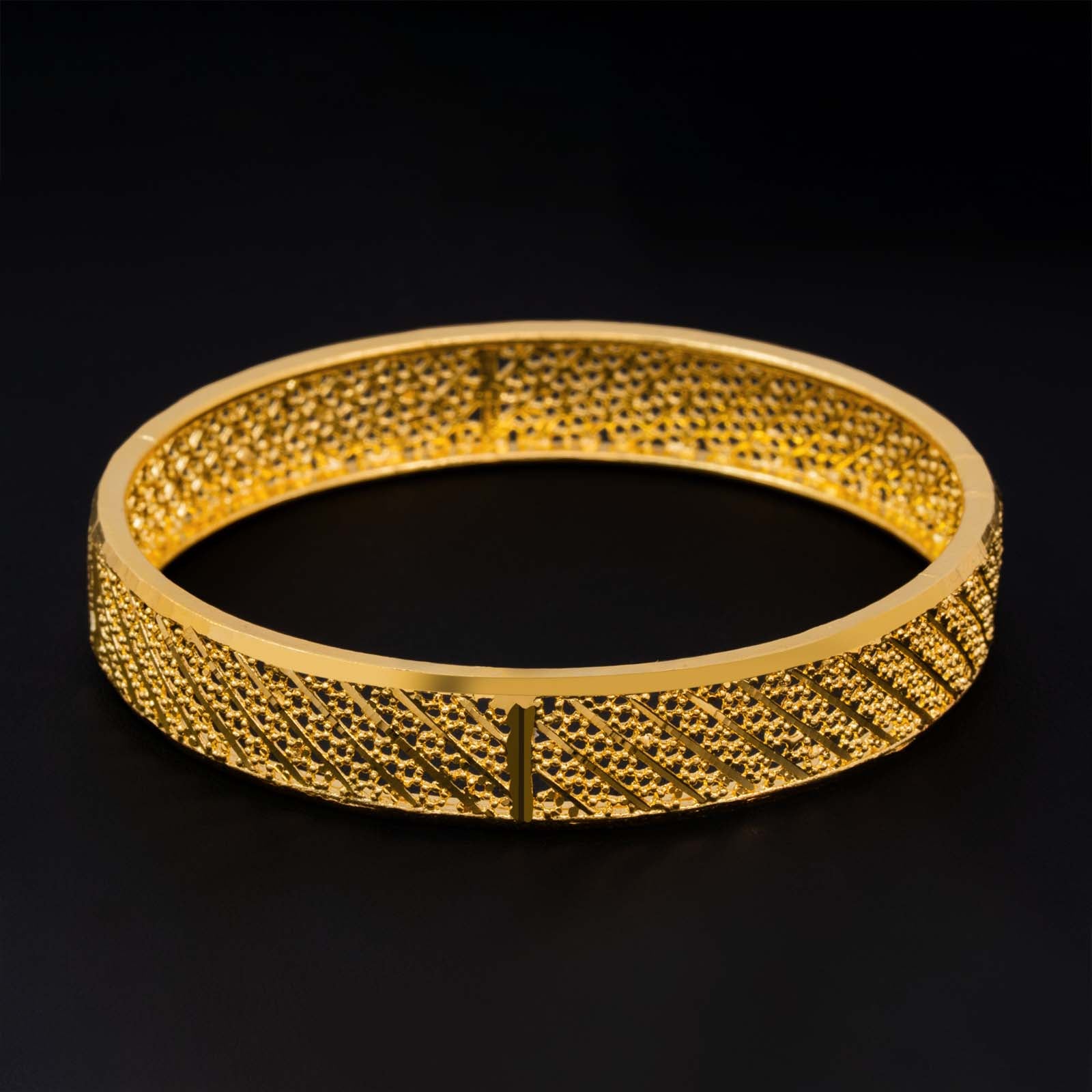 24CT HEAVY Gold Layered BOHO STYLE BANGLE PGB27-052