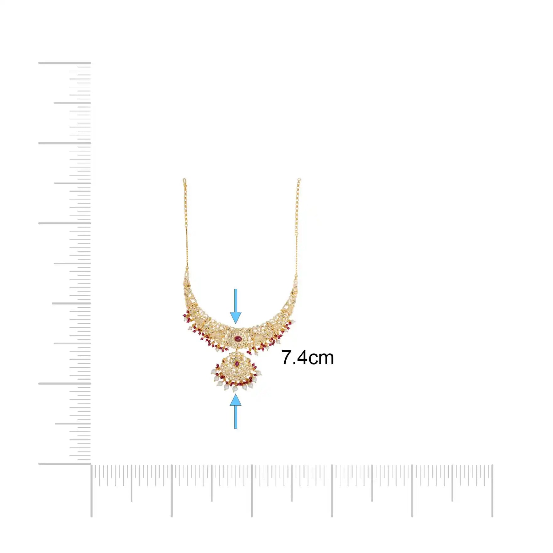 Premium Stone Necklace Short With Stud PMSNS11WR-0051, PMSHST52WR-053