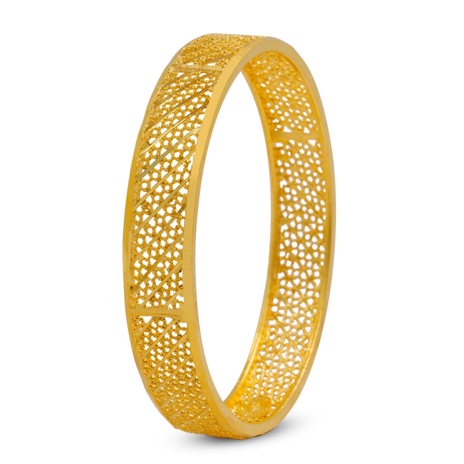 24CT HEAVY Gold Layered BOHO STYLE BANGLE PGB27-052
