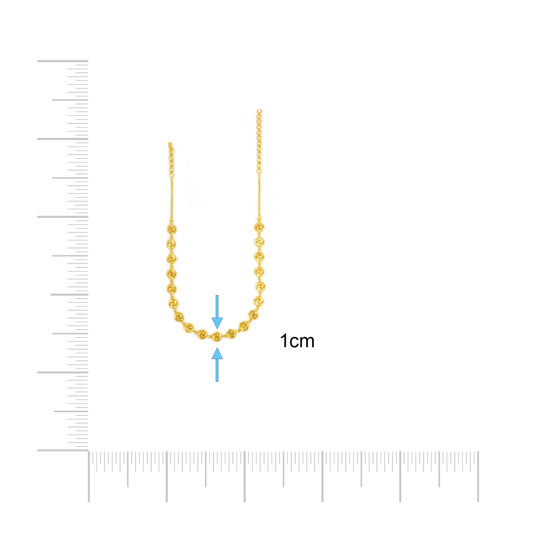 GOLDEN NECKLACE SHORT WITH GOLDEN STUD PGNS118-034, PGHST287-001