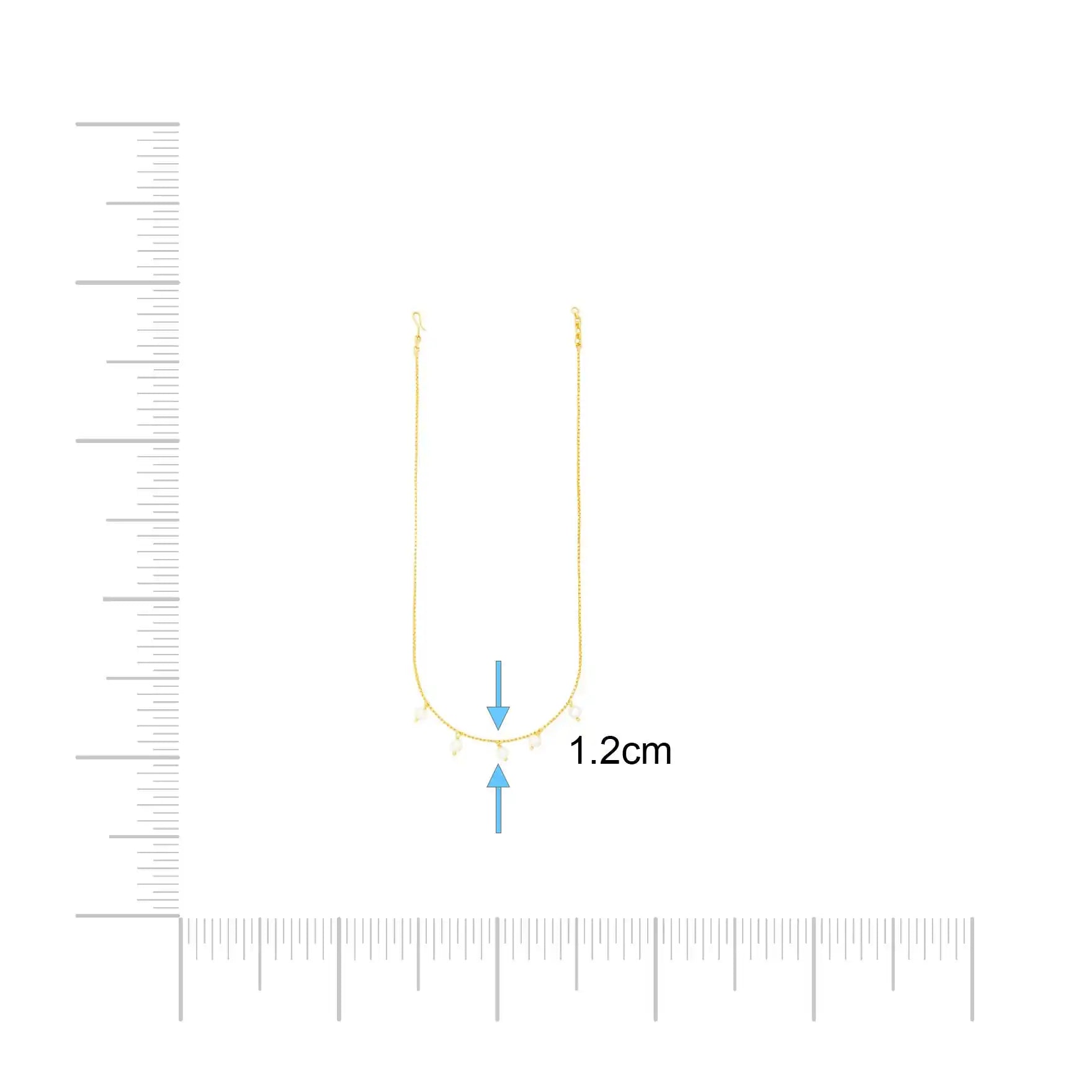 Necklace with pearl drops PPNS1-083