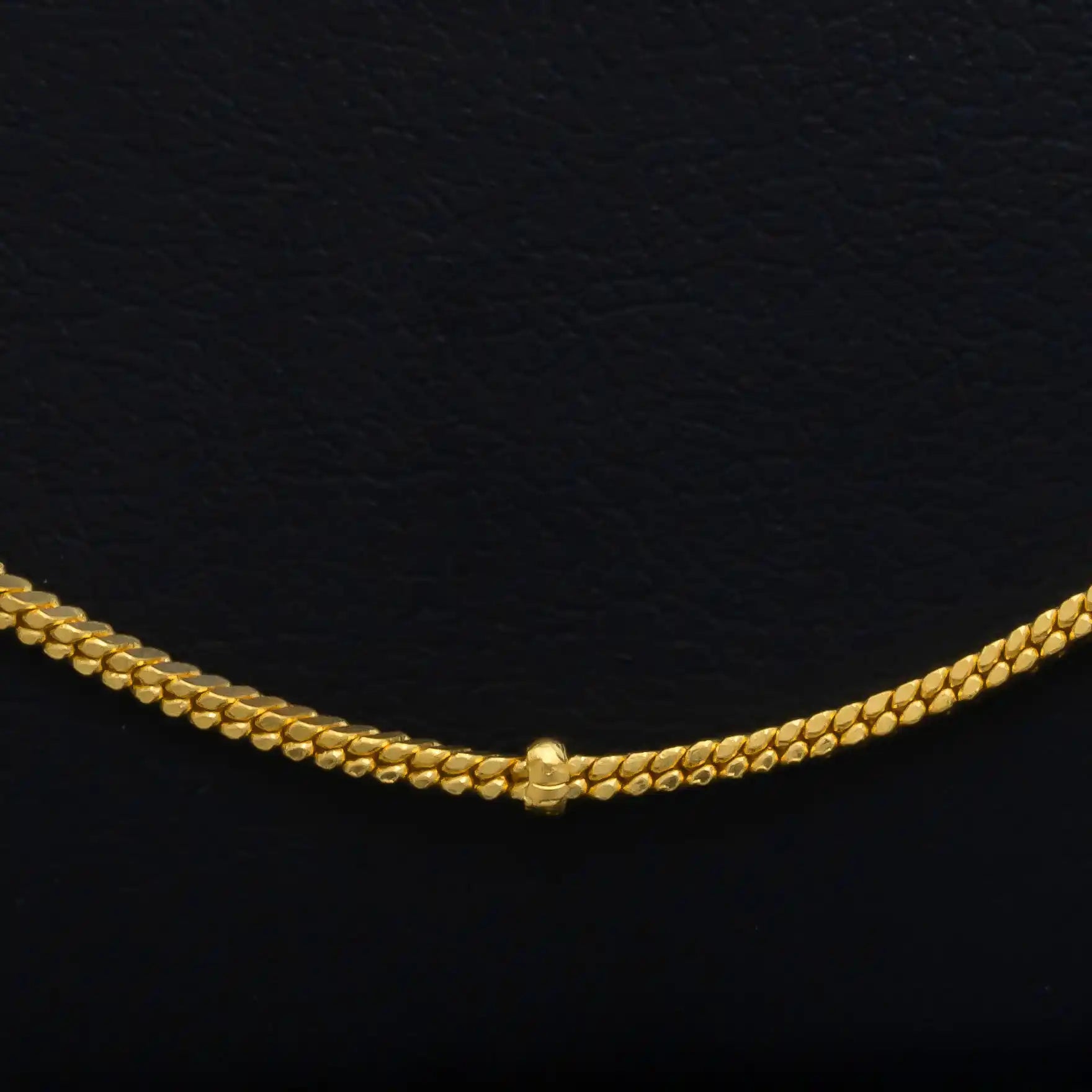 Golden Bar Bead Twisted Millennium Chain PCM67-052