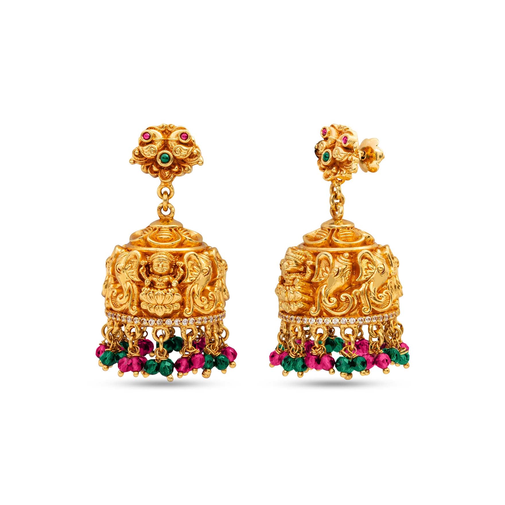 SRESHTA COLLECTION GERU NECKLACE WITH EARRING PSGRNMSR1WRG-0541,PSGRJSTSR64WRG-083