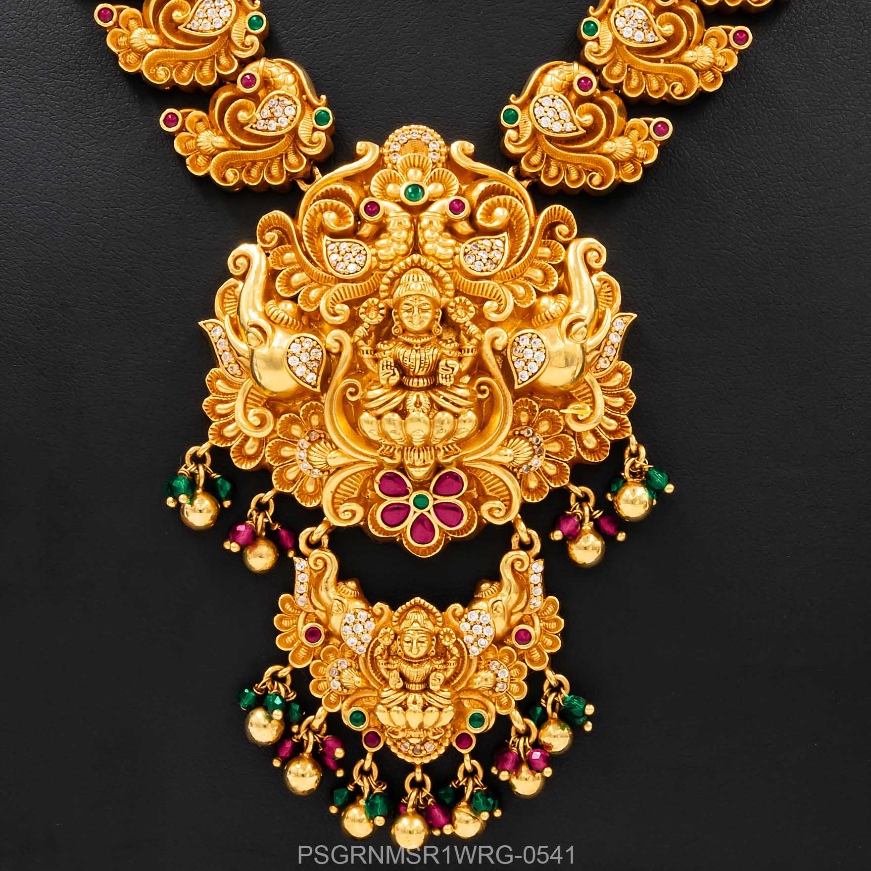 SRESHTA COLLECTION GERU NECKLACE WITH EARRING PSGRNMSR1WRG-0541,PSGRJSTSR64WRG-083