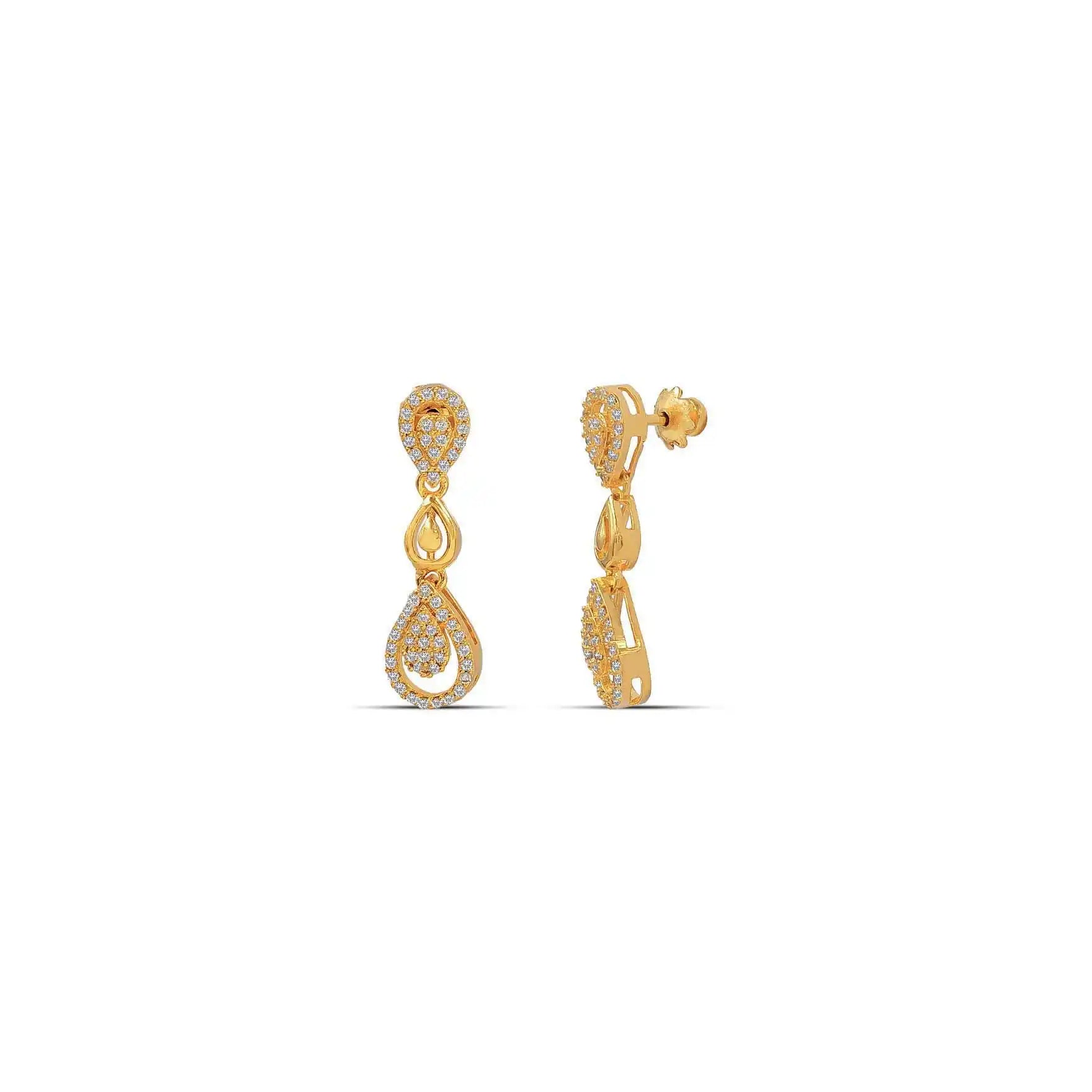 Premium Stone Necklace Short With Stud PMSNS57W-007, PMSHST85W-052