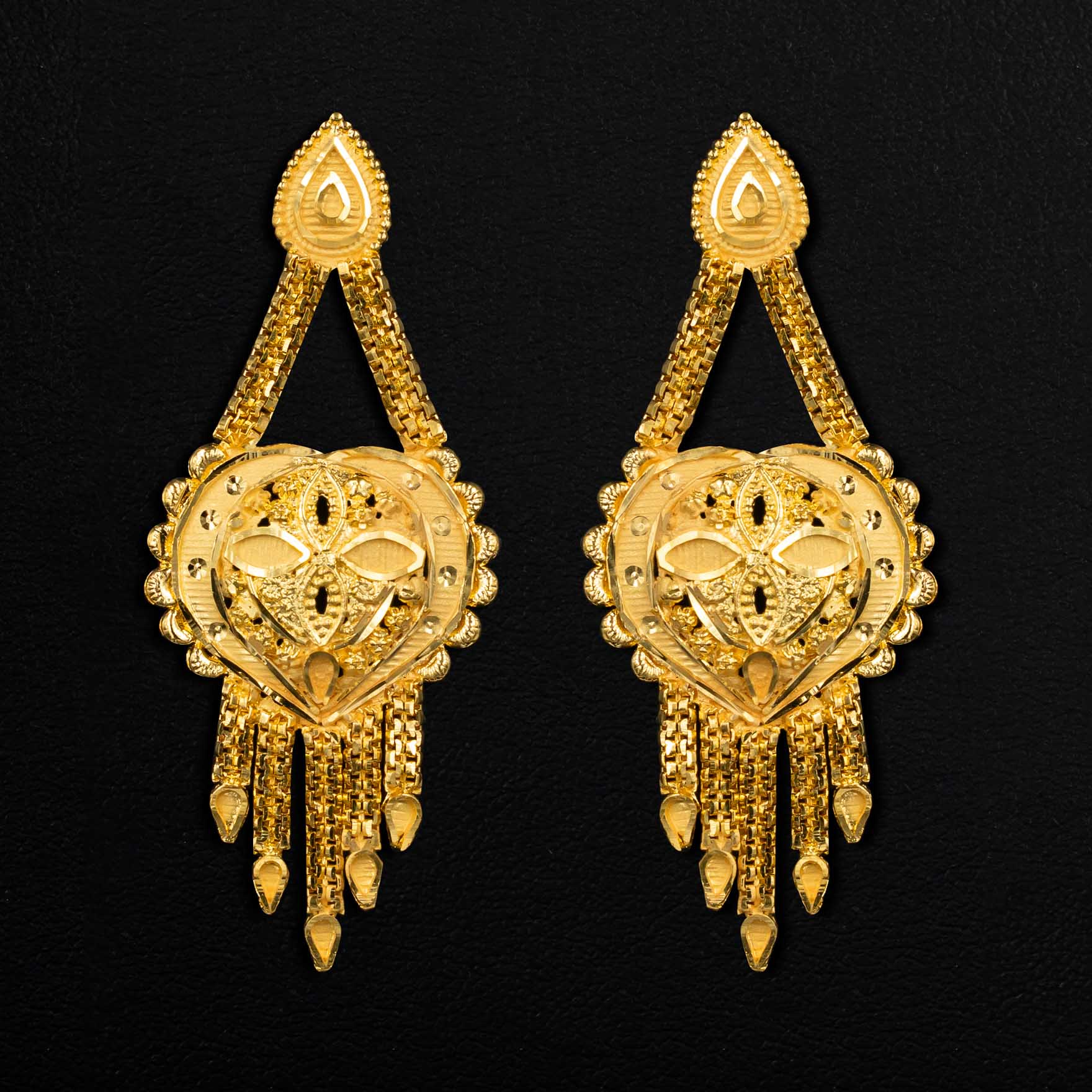 Golden Necklace with Stud PGNS96-034, PGHST123-041