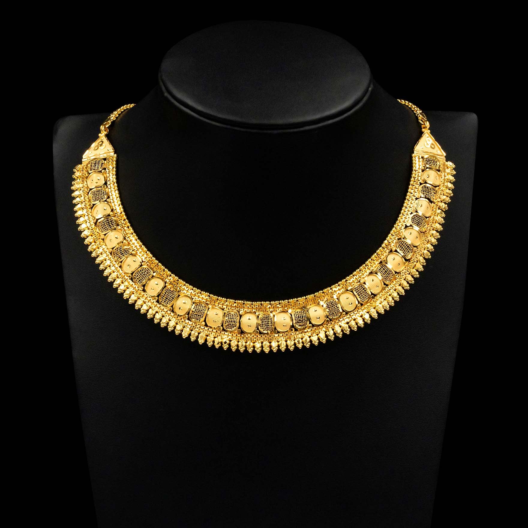 Golden Necklace with Stud PGNS96-034, PGHST123-041