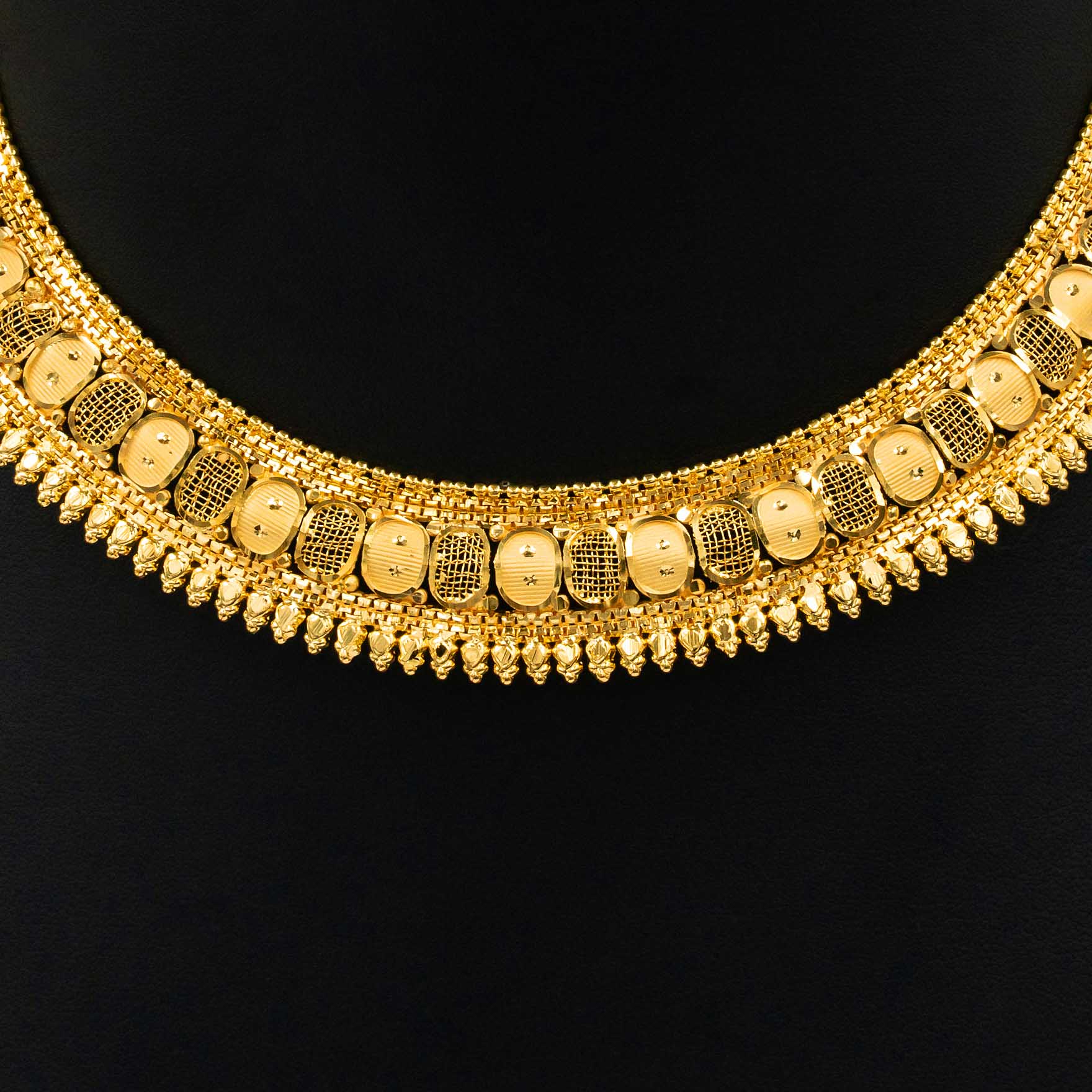Golden Necklace with Stud PGNS96-034, PGHST123-041