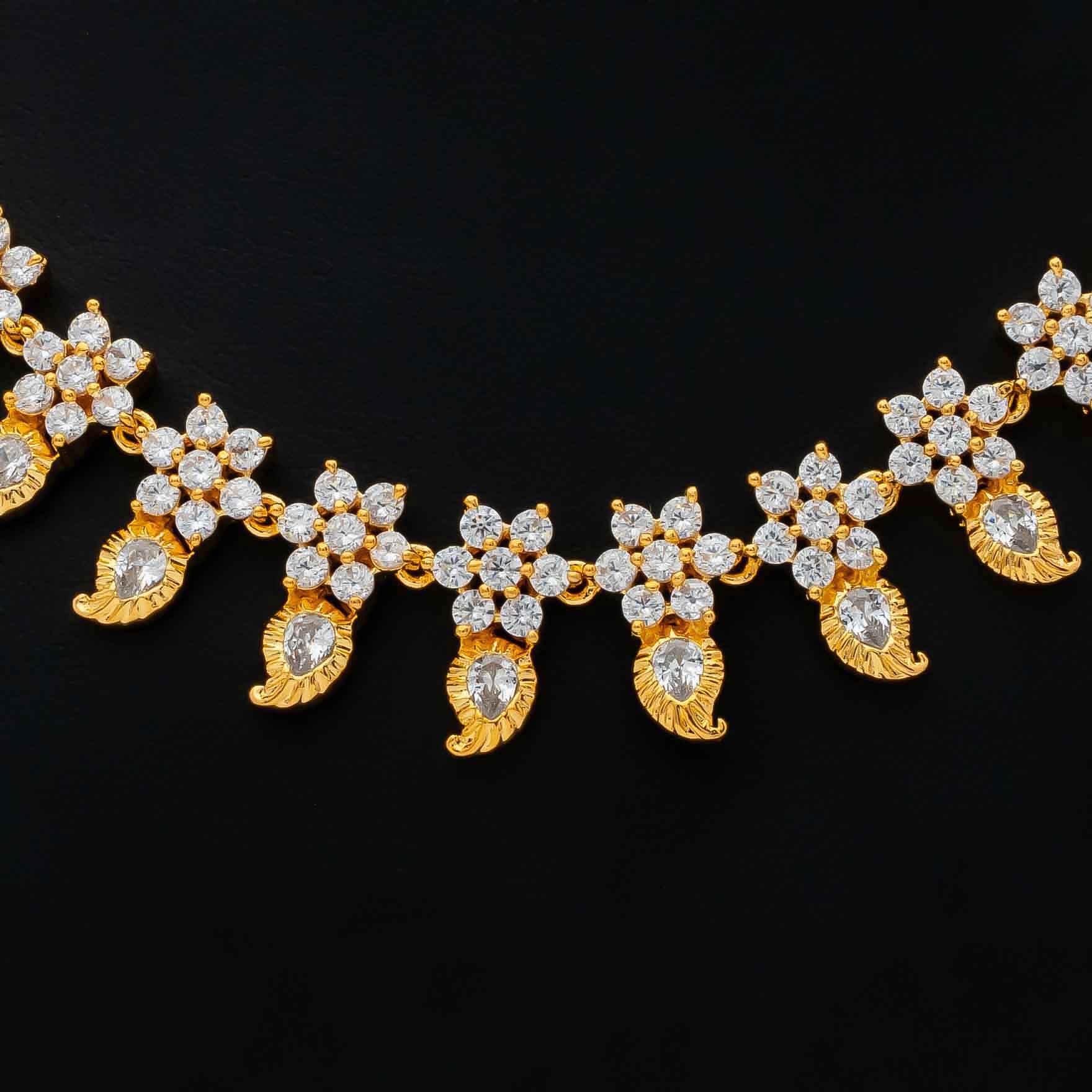 Premiun Stone Necklace with Stud PMSNS27W-007, PMSST2W-051