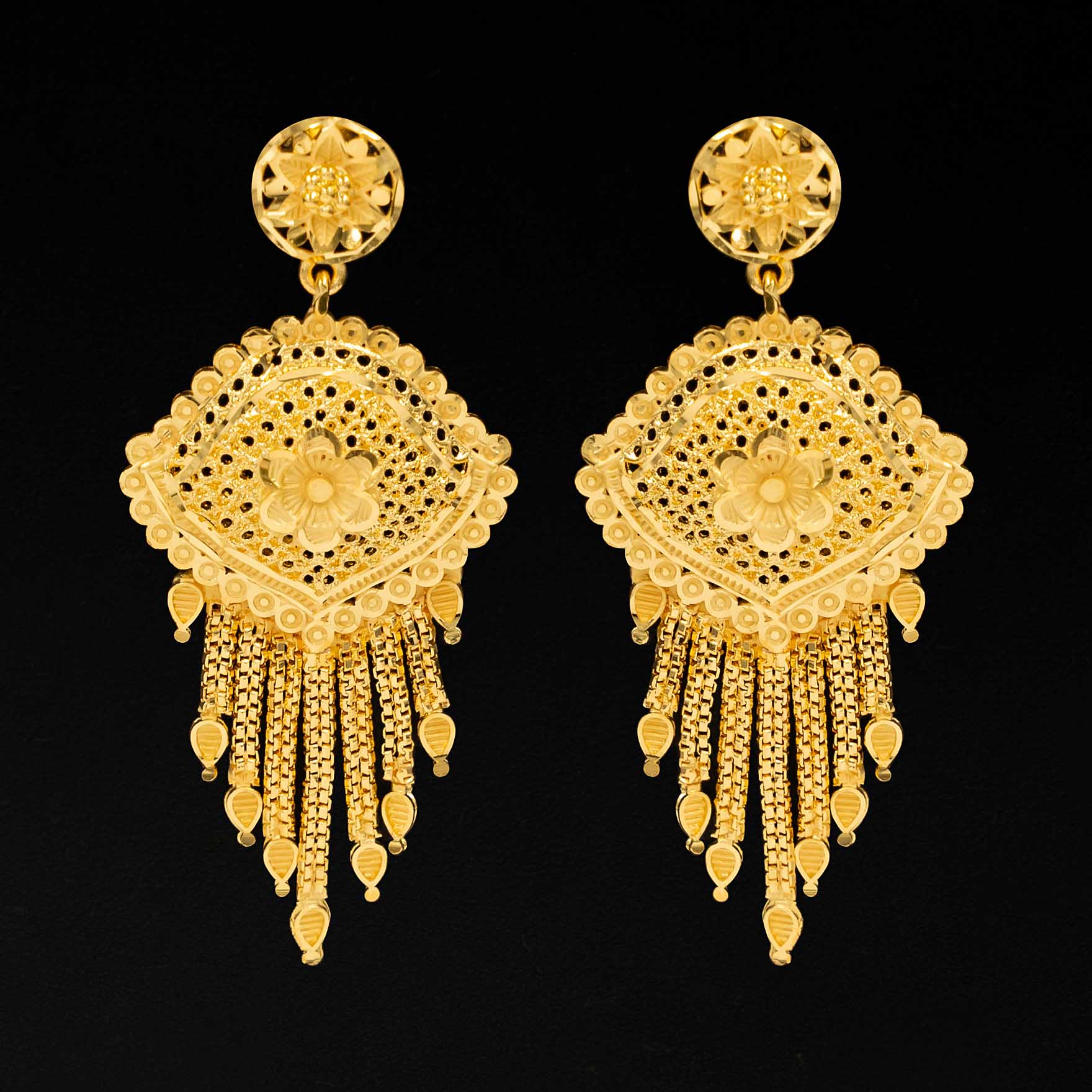 Golden Necklace with Stud PGNS21-085, PGHST124-041