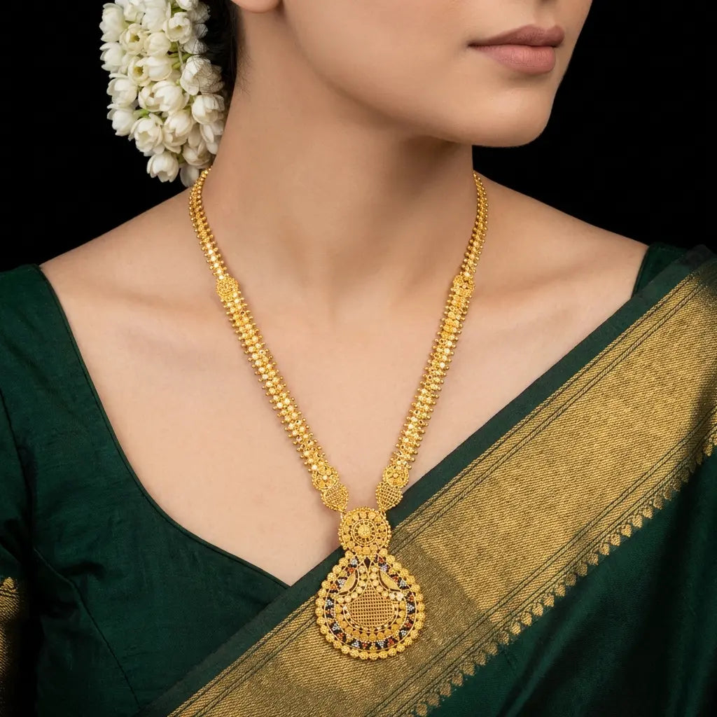 Gold Plated long Necklace Online