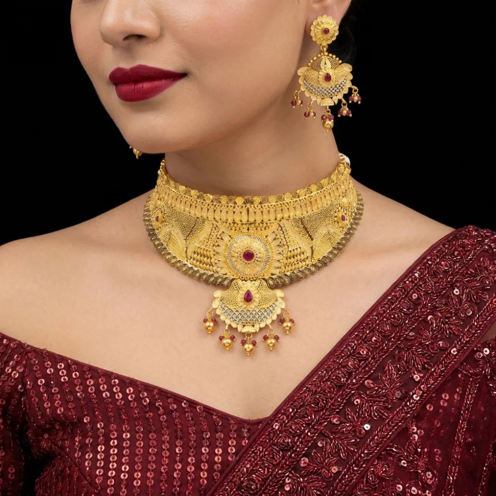 Enamel Stone Neckalce Short with stud PESNS19R-0421, PESHST66R-091