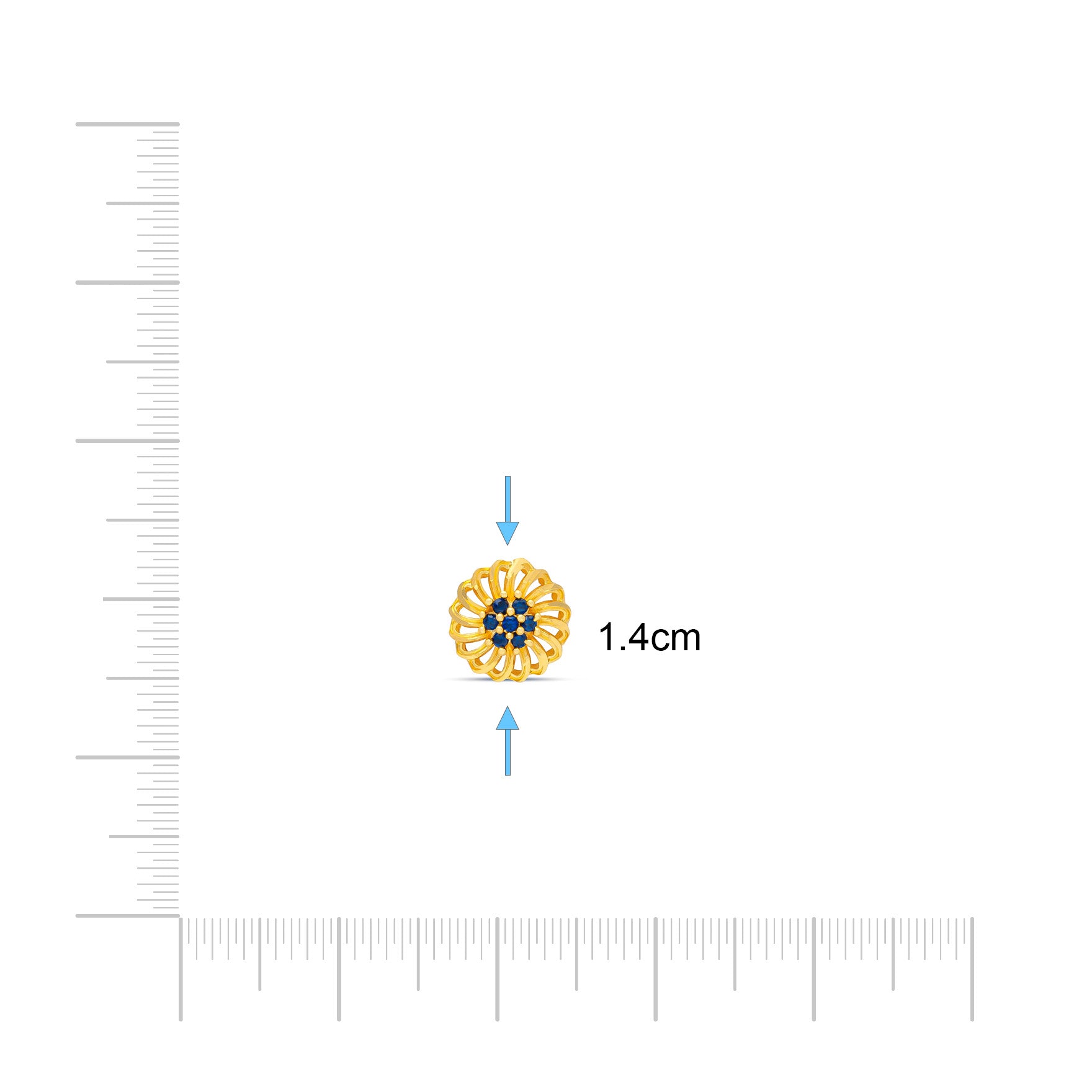 PKT STONE STUD PSST423BL-001