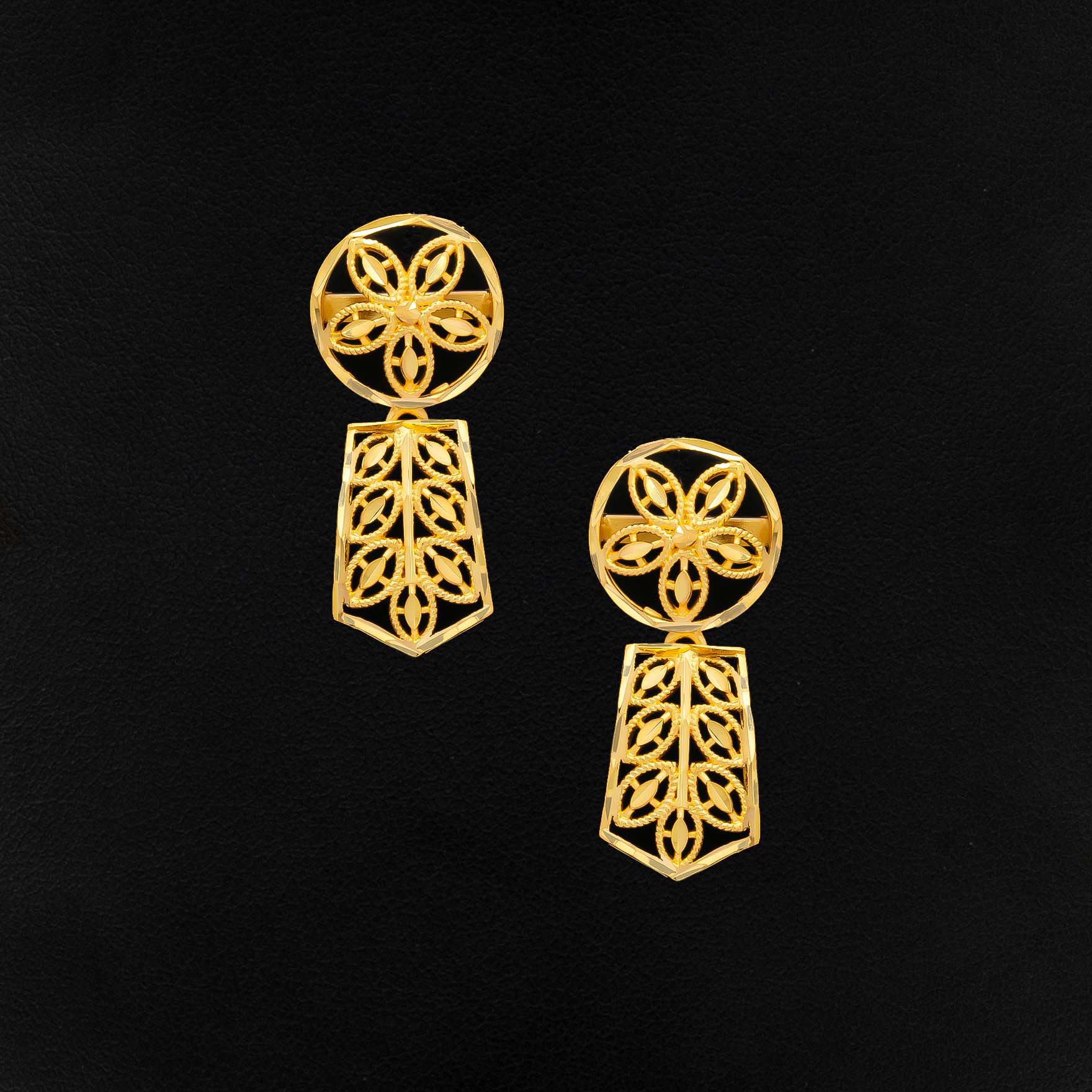 GOLDEN SHORT NECKLACE WITH STUD PGNS45-036, PGHST167-041