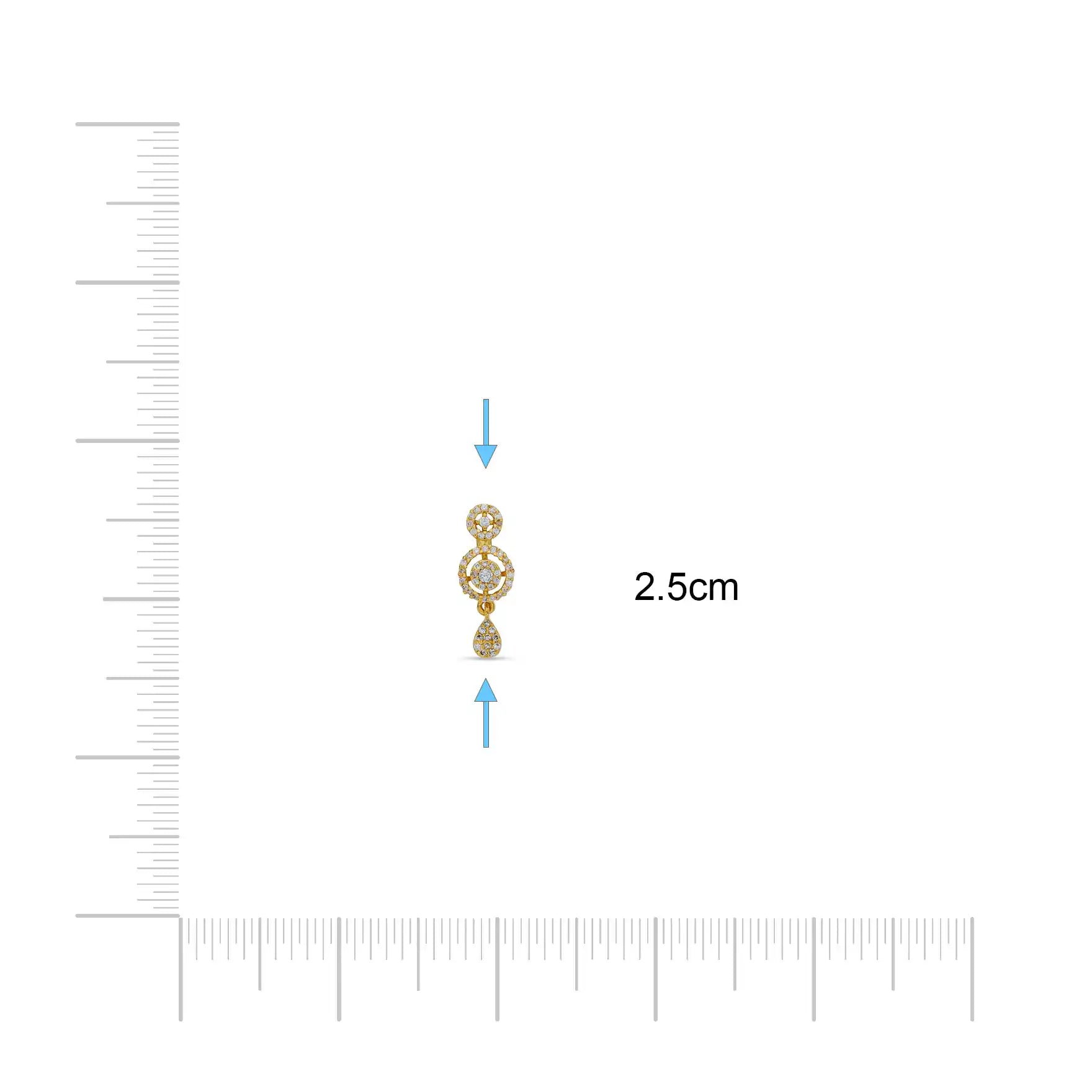GOLDEN HANGING STUD PSHST262W-041