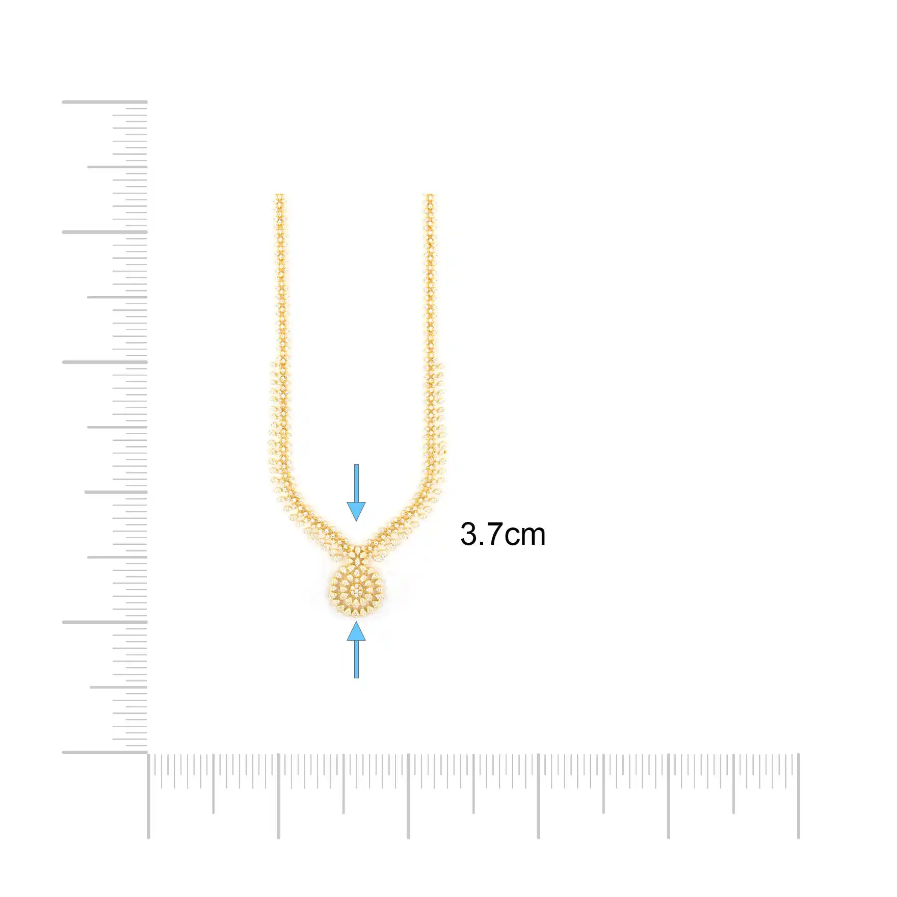 Premium Stone Necklace with Stud PMSNL2W-0051, PMSHST87W-082