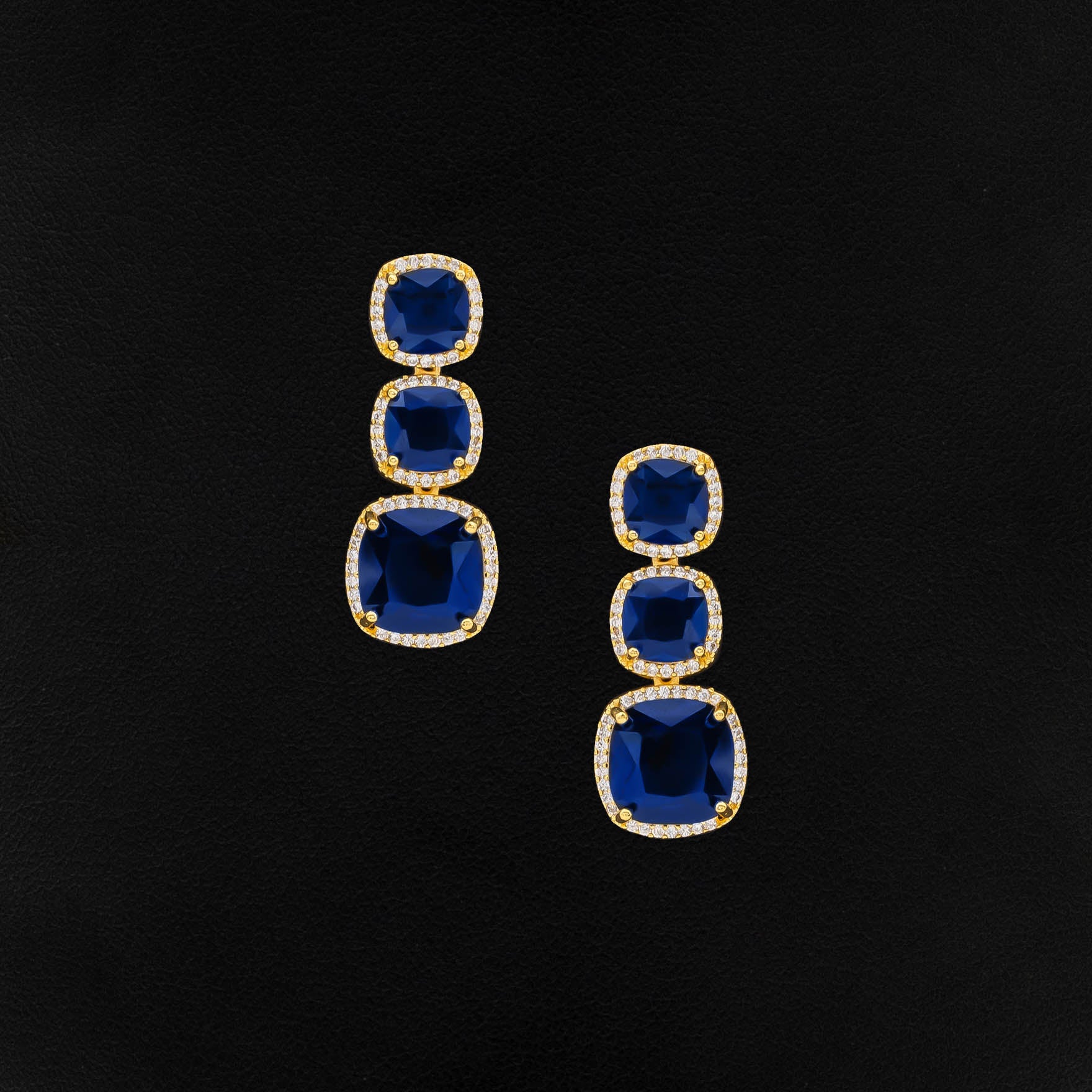 Stone Necklace with Stud PMSNS23WBL-008, PMSHST15WBL-082