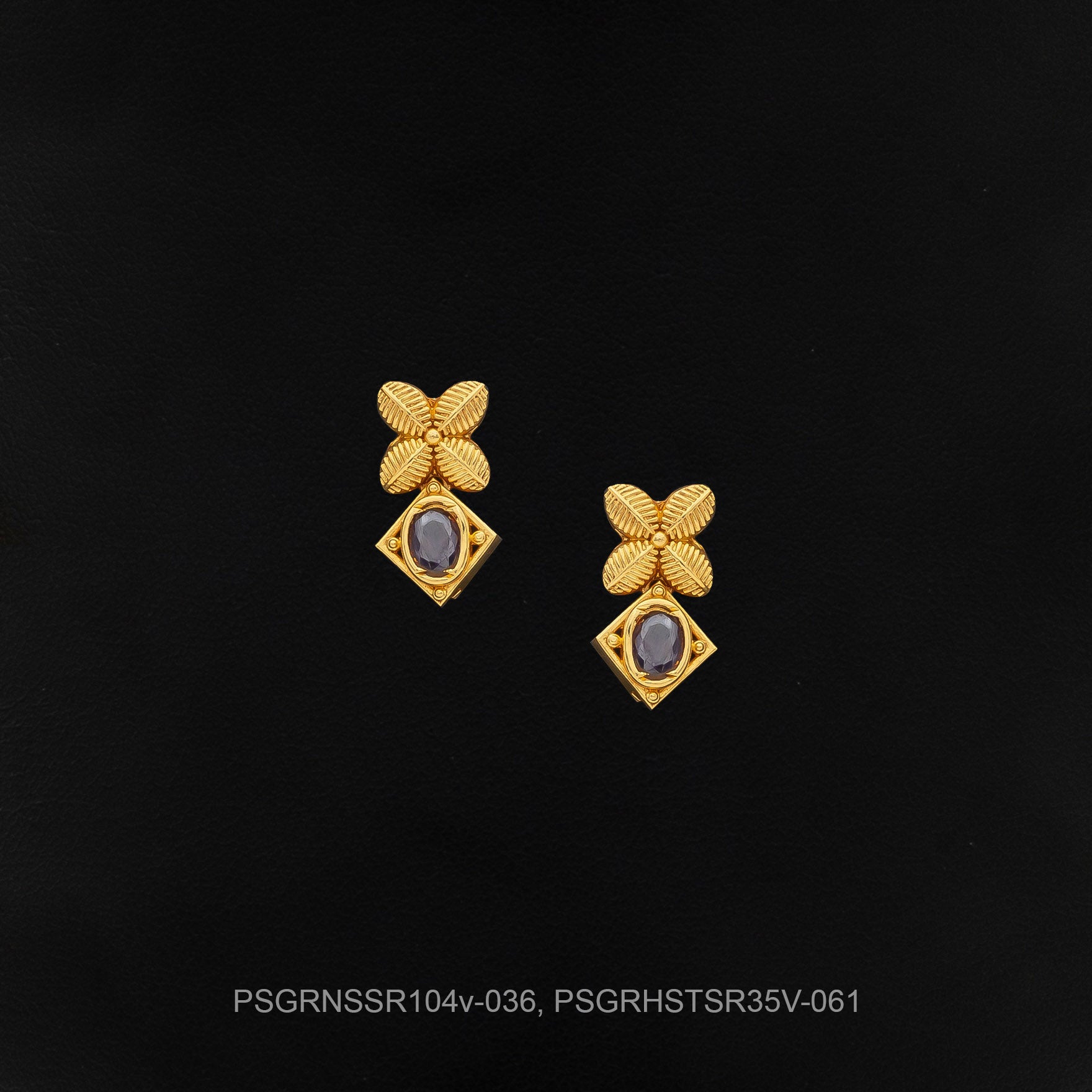 SRESHTA COLLECTION GERU NECKLACE WITH EARRING PSGRNSSR104v-036, PSGRHSTSR35V-061