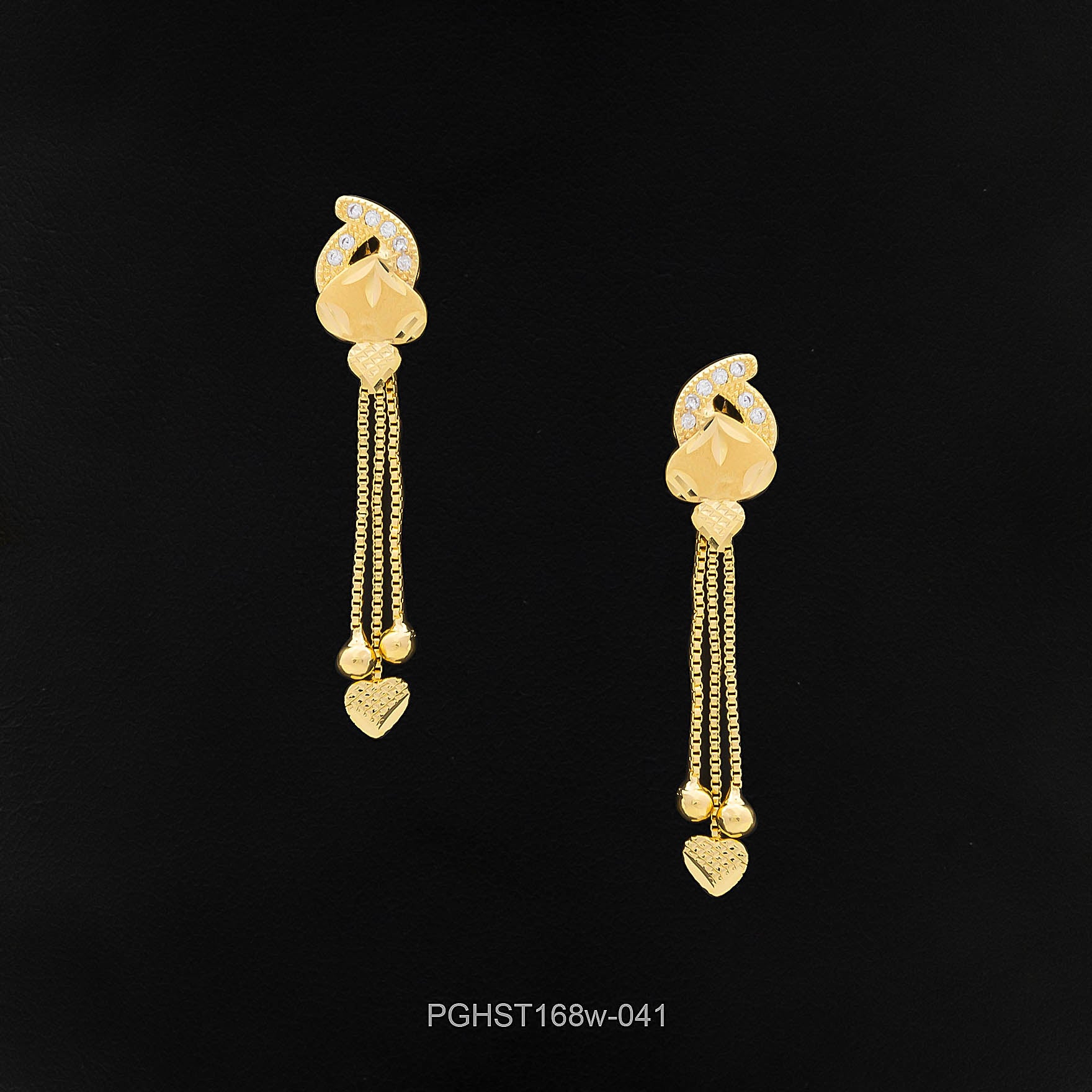 GOLDEN HANGING STUD PSHST168W-041