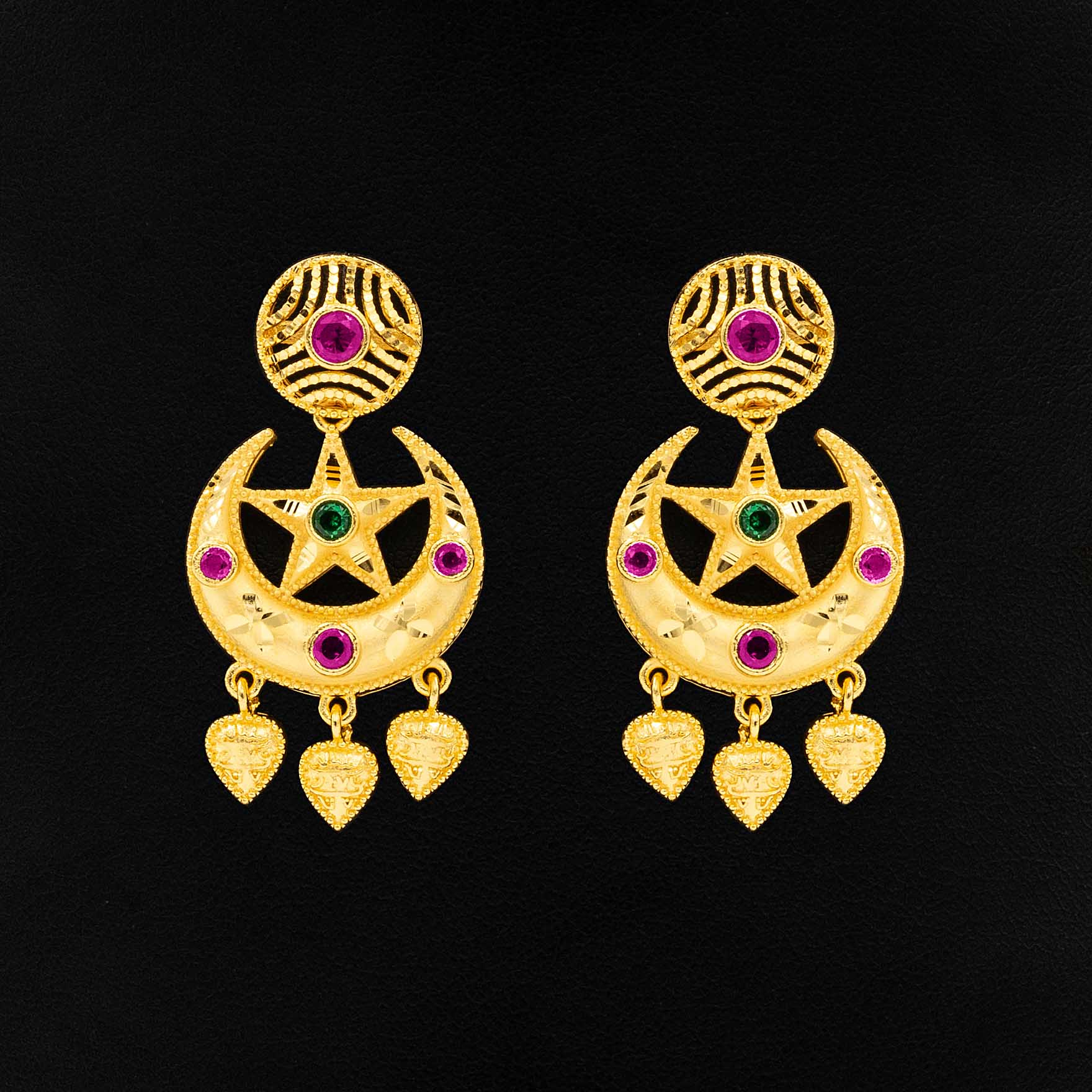NECKLACE SET WITH RING AND STUD PSNL7RG-016, PSHST76RG-081, PSR51RG-081