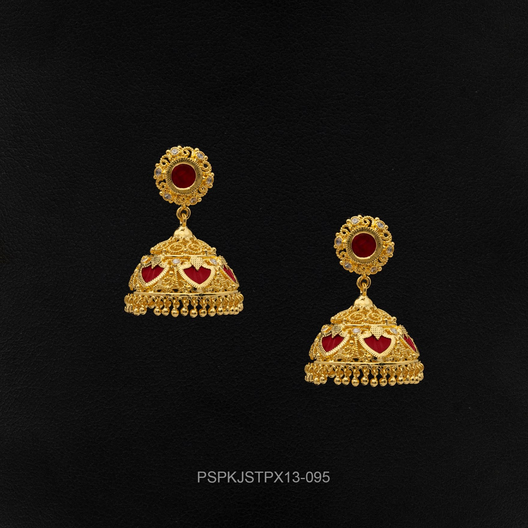 Palakka Red Stone Jimika Earring PSPKJSTPX13-095