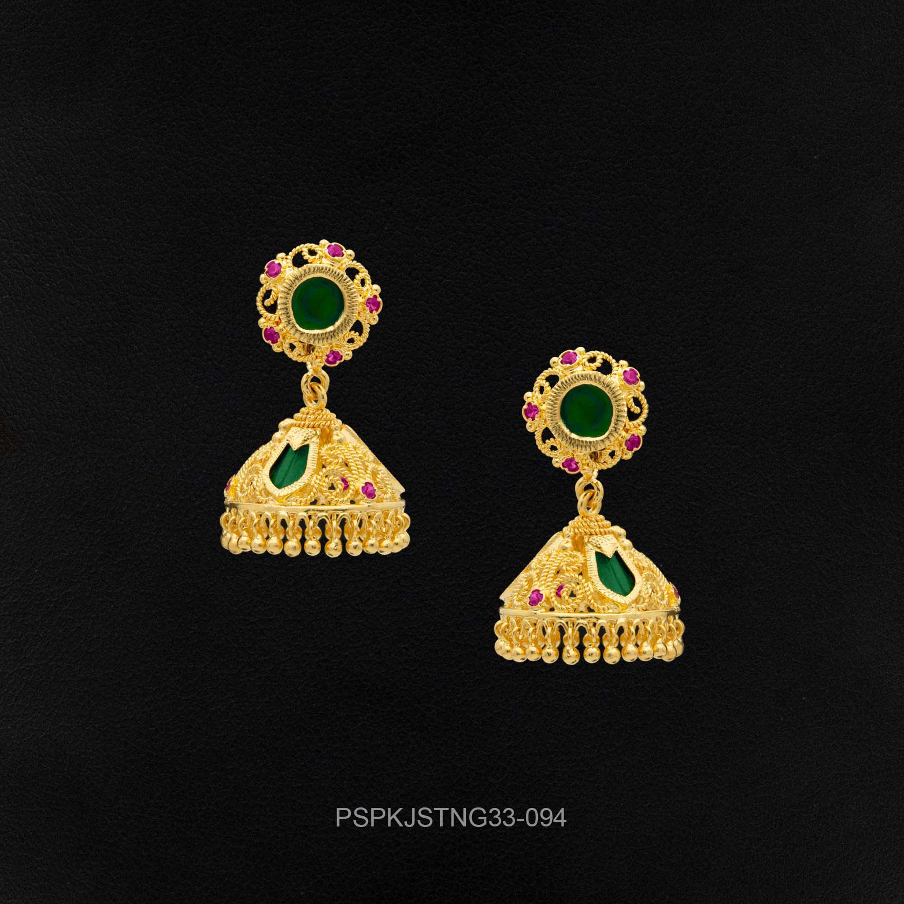 Palakka Green Stone Jimika Earring PSPKJSTNG33-094