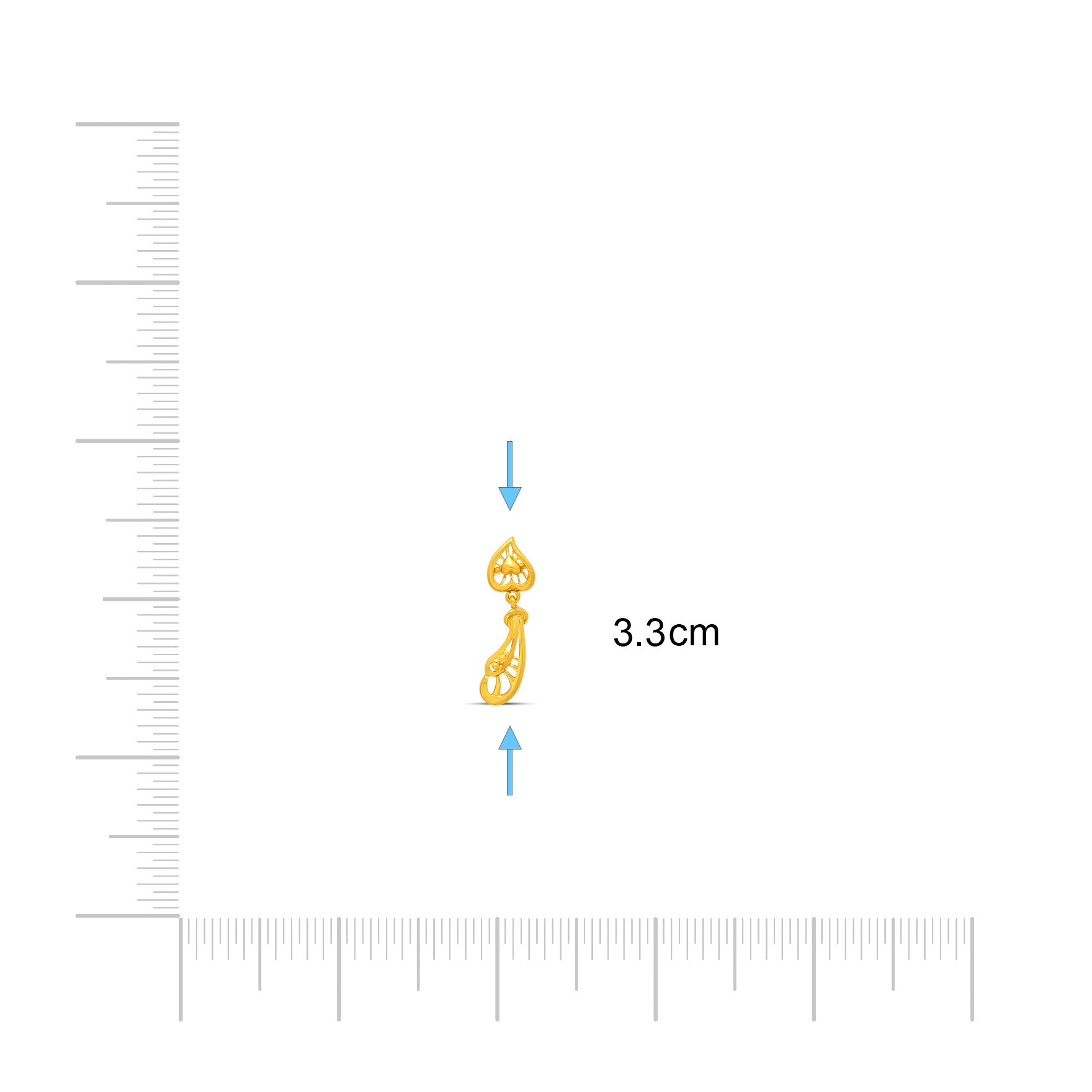 GOLDEN HANGING STUD PGHST286-001