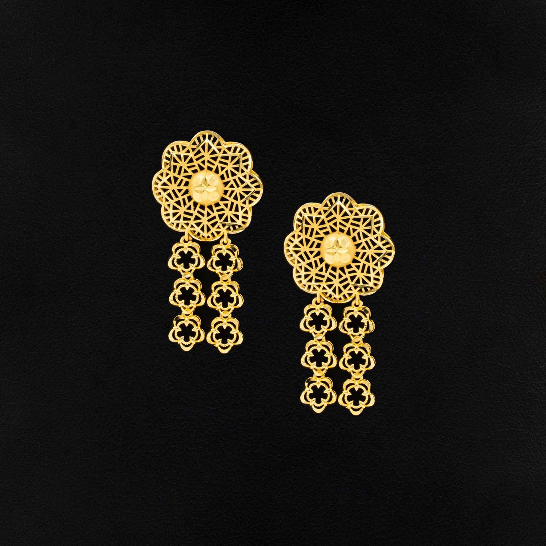 Golden Necklace with stud PGNL36-0621,PGHST19-002