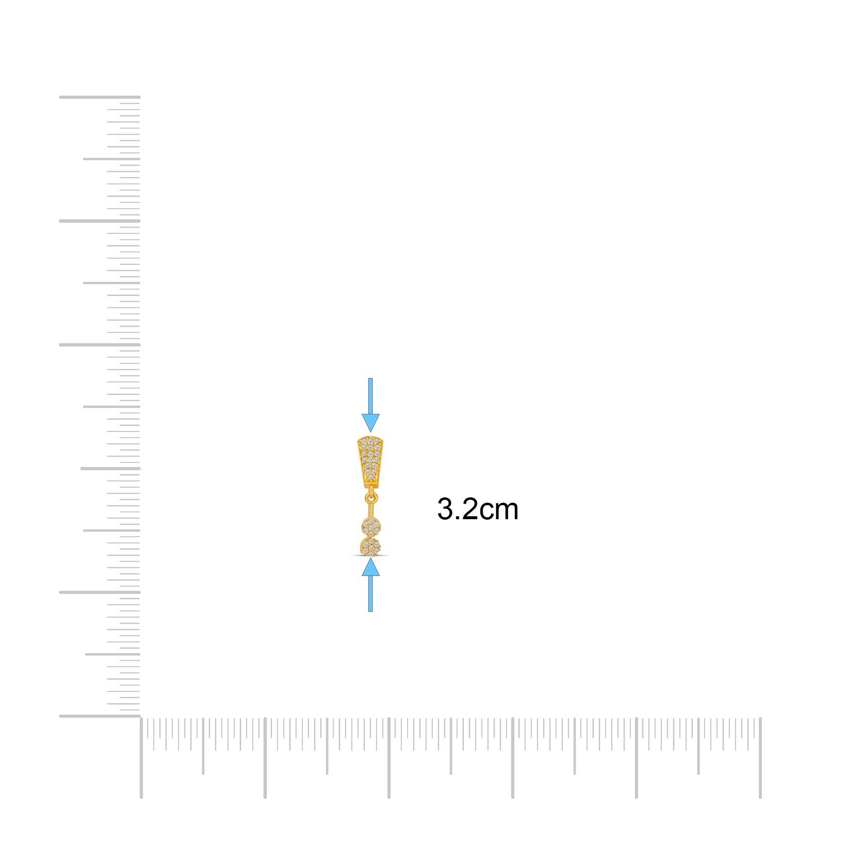 GOLDEN HANGING STUD PSHST136W-041