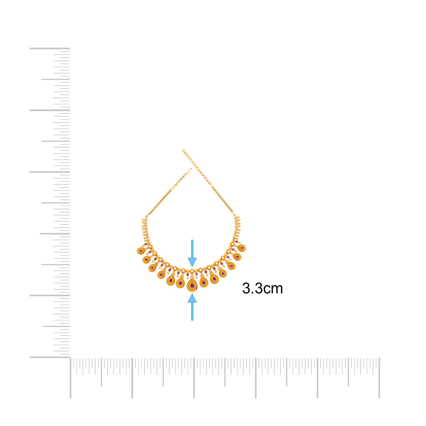 SRESHTA COLLECTION GERU NECKLACE WITH STUD PSGRNSSR55WR-037, PSGRHSTSR21WR-081