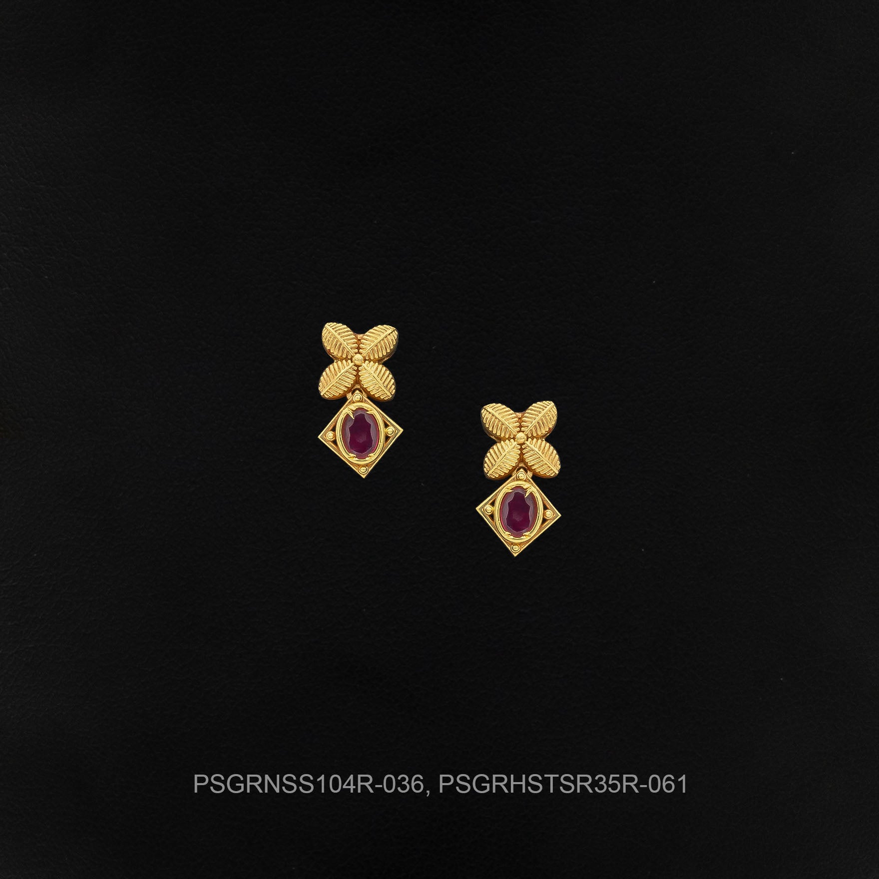 SRESHTA COLLECTION GERU NECKLACE WITH EARRING PSGRNSS104R-036, PSGRHSTSR35R-061