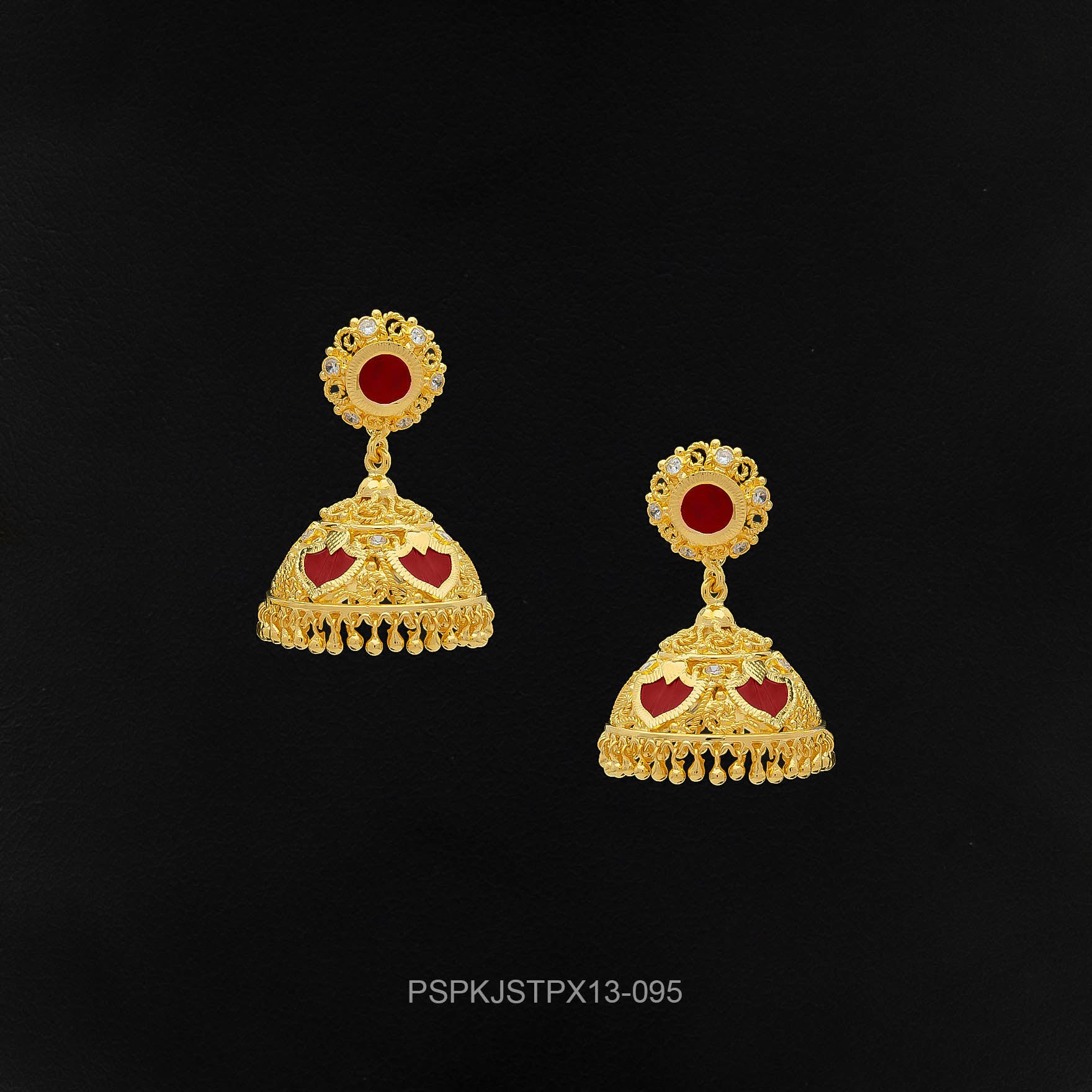 Palakka Red Stone Jimika Earring PSPKJSTPX13-095