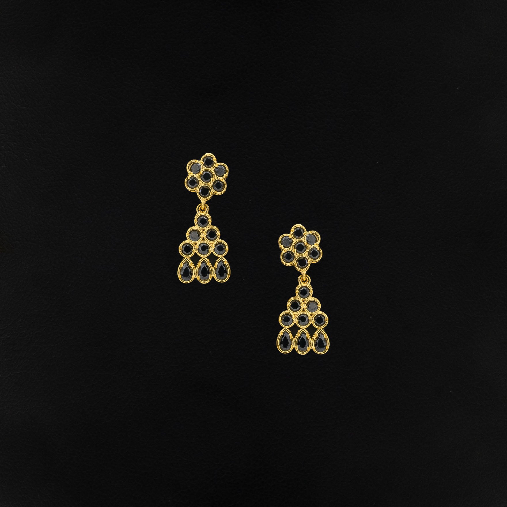 STONE NECKLACE LONG WITH GOLDEN STUD PSNS65BL-085, PSHST121B-061