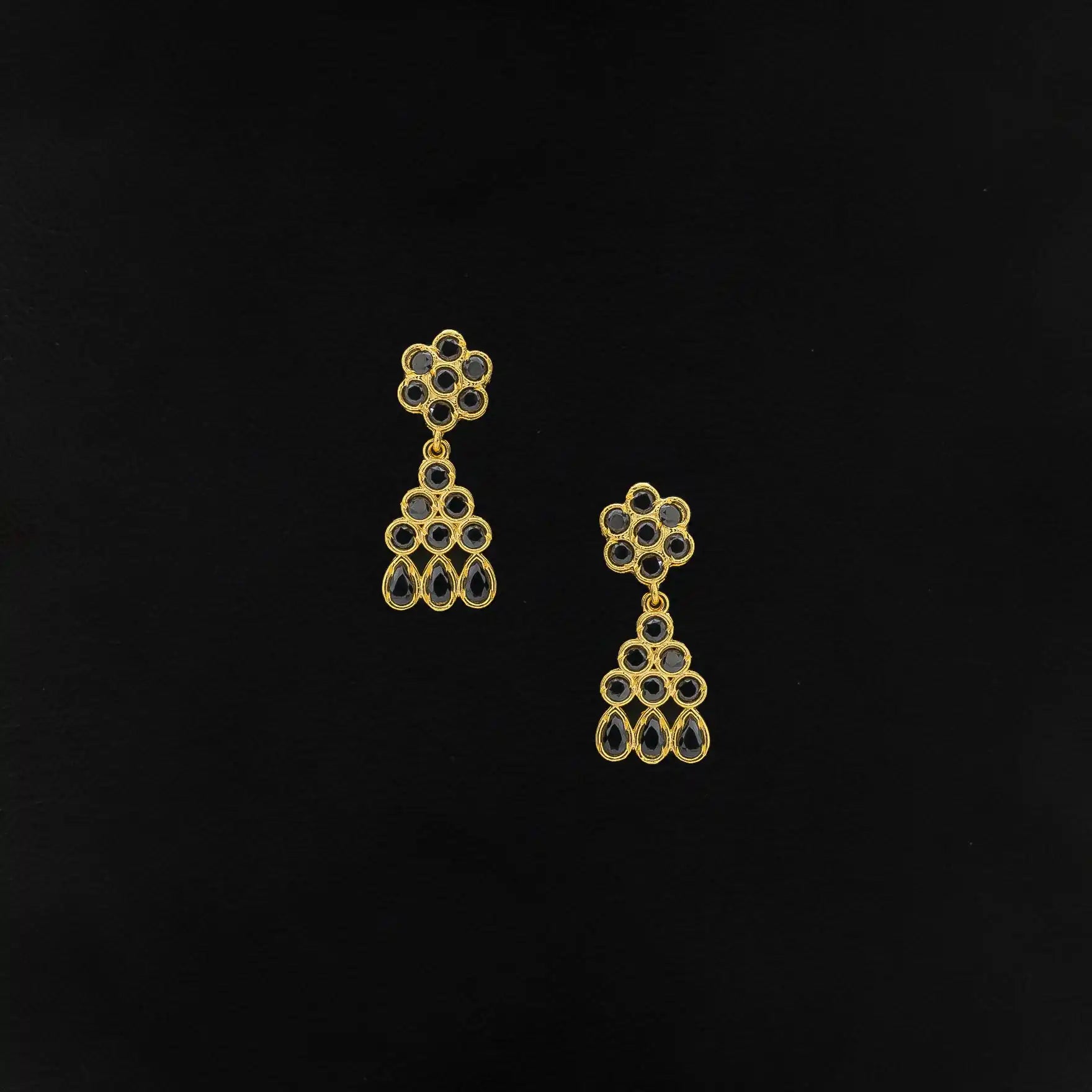 STONE NECKLACE LONG WITH GOLDEN STUD PSNS65BL-085, PSHST121B-061