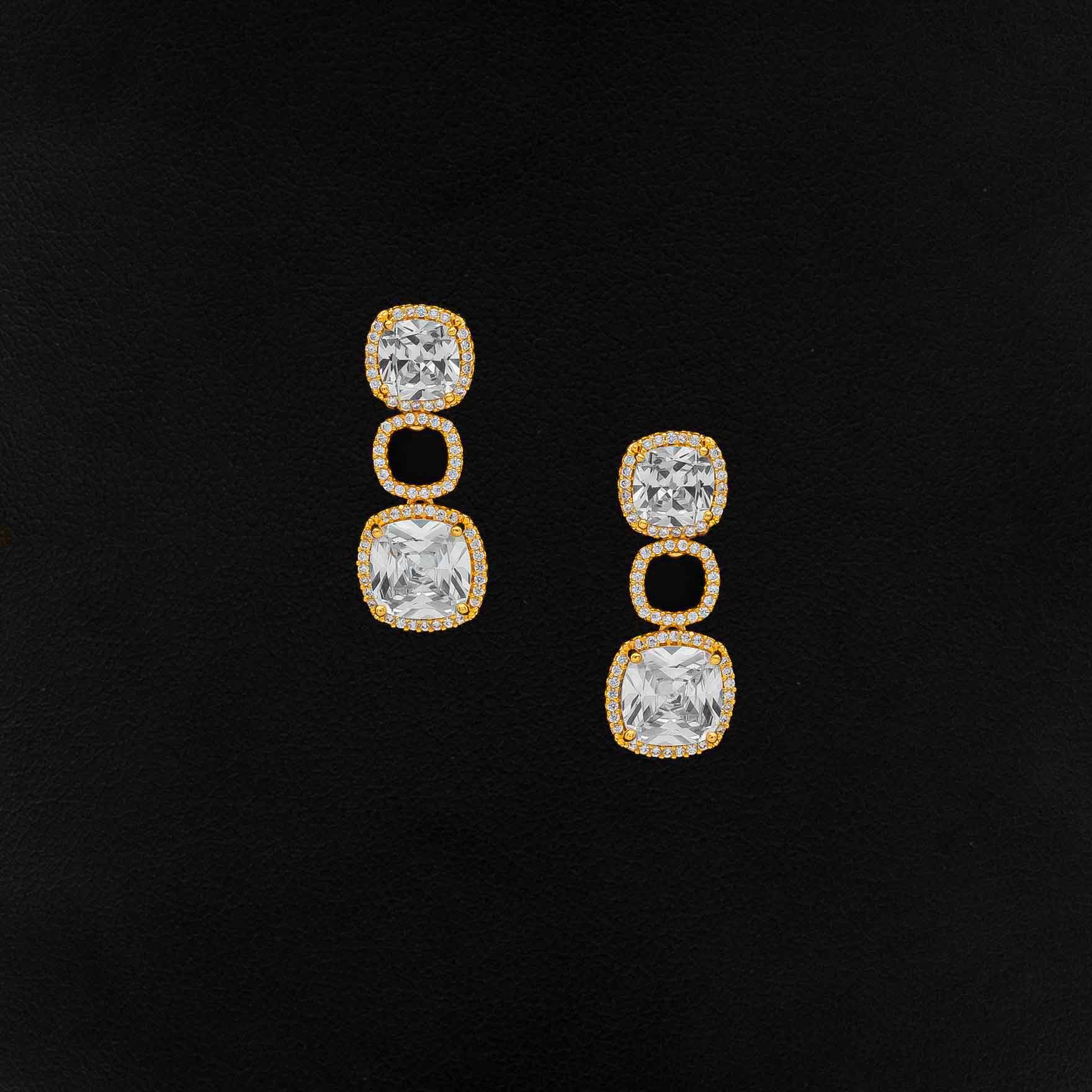 Premiun Stone Necklace with Stud PMSNS68W-008, PMSHST82W-082