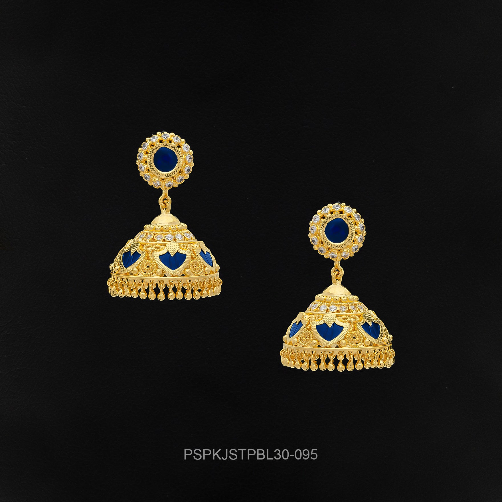 Palakka Green Stone Jimika Earring STUD PSPKJSTPBL30-095