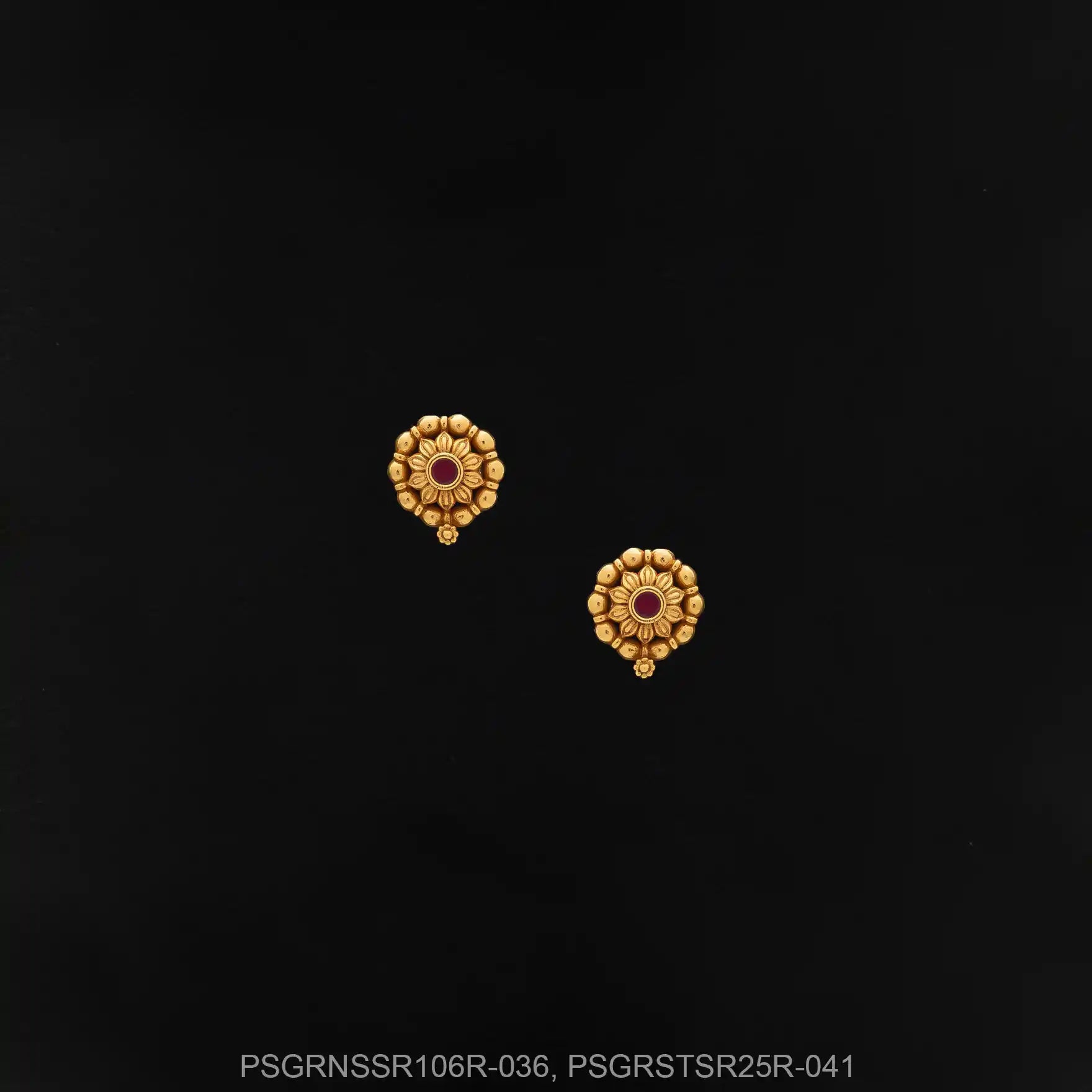 SRESHTA COLLECTION GERU NECKLACE WITH STUD PSGRNSSR106R-036, PSGRSTSR25R-041