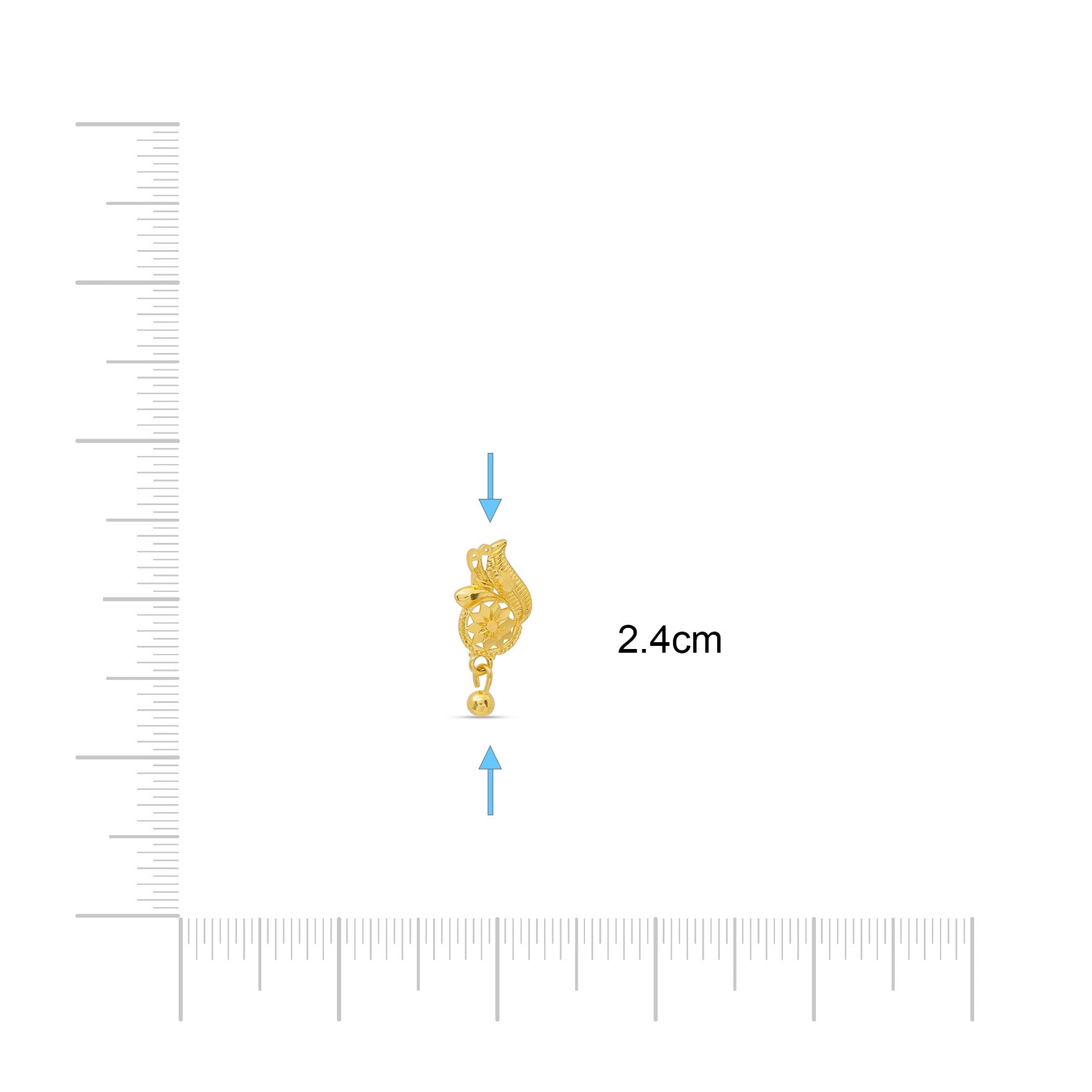 GOLDEN HANGING STUD PGHST281-09