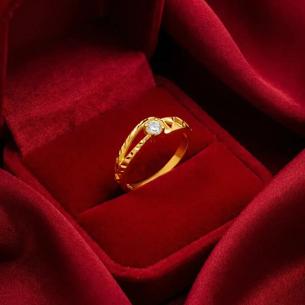 GOLDEN STONE RING PSR222W-021