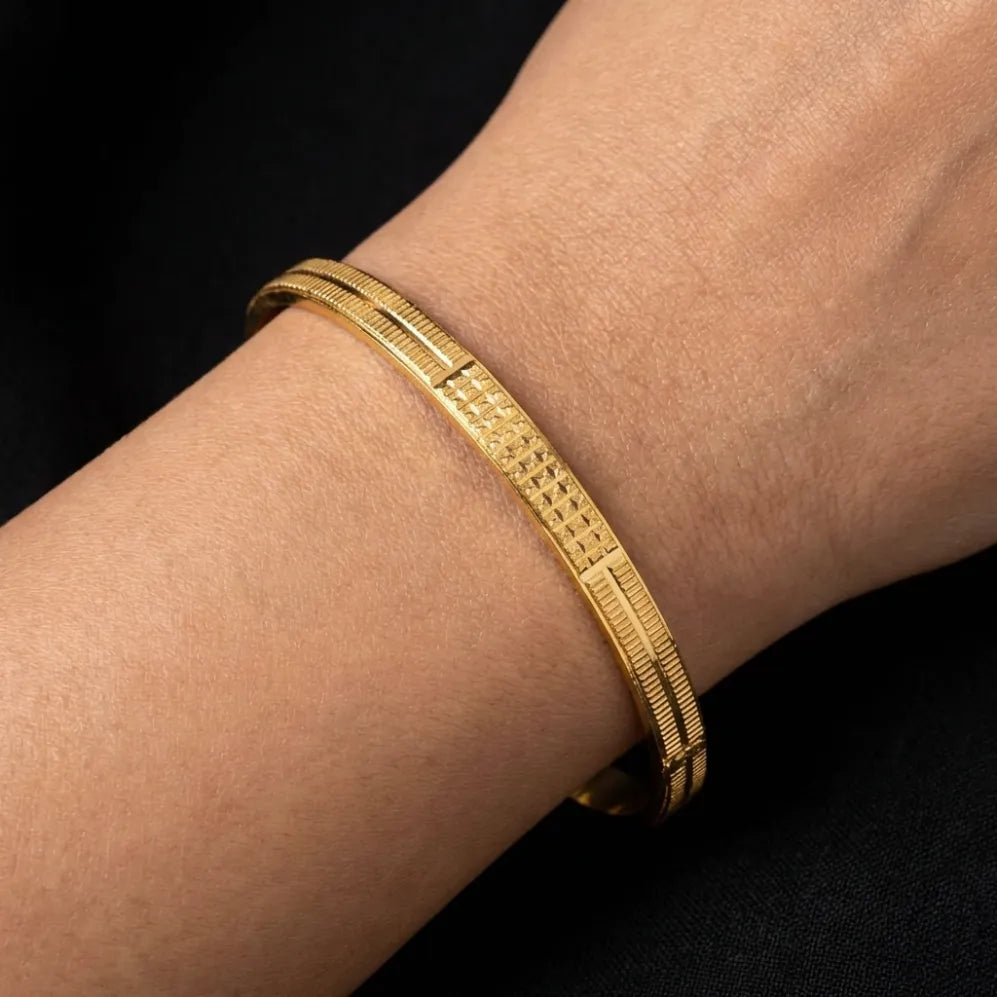 Gold Layered Daily Wear Bangle for Women – 50X Thicker — Gold Plated Jewellery | Parakkat Jewels