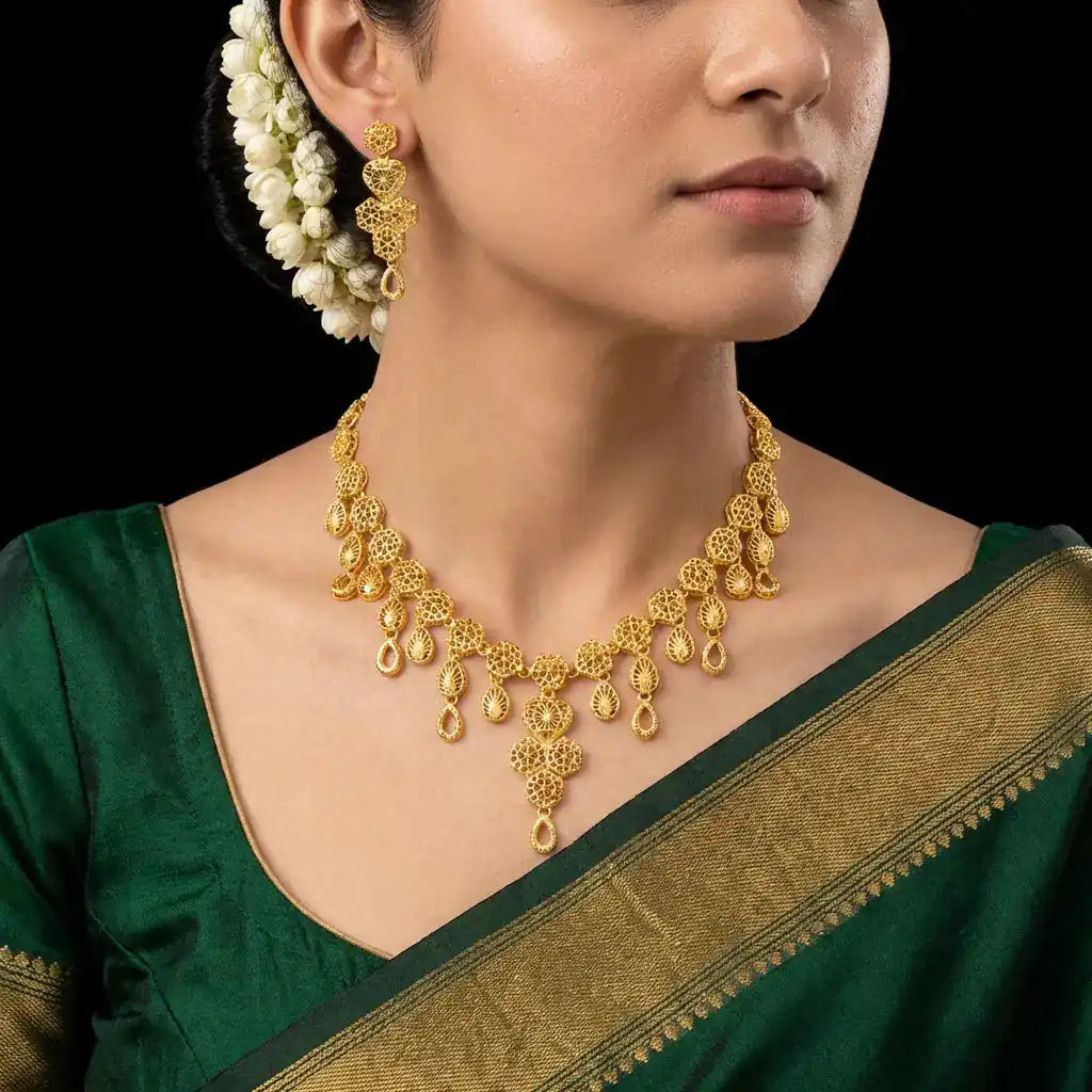 Golden Necklace PGNS32-035, PGHST113-041