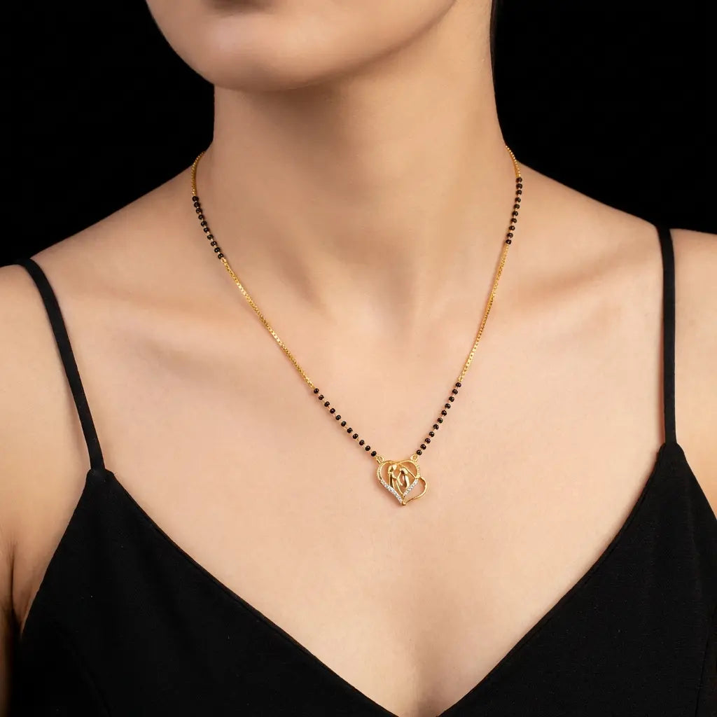 Karimani (Mangalsutra) Stone Necklace PLKM1W-6-053