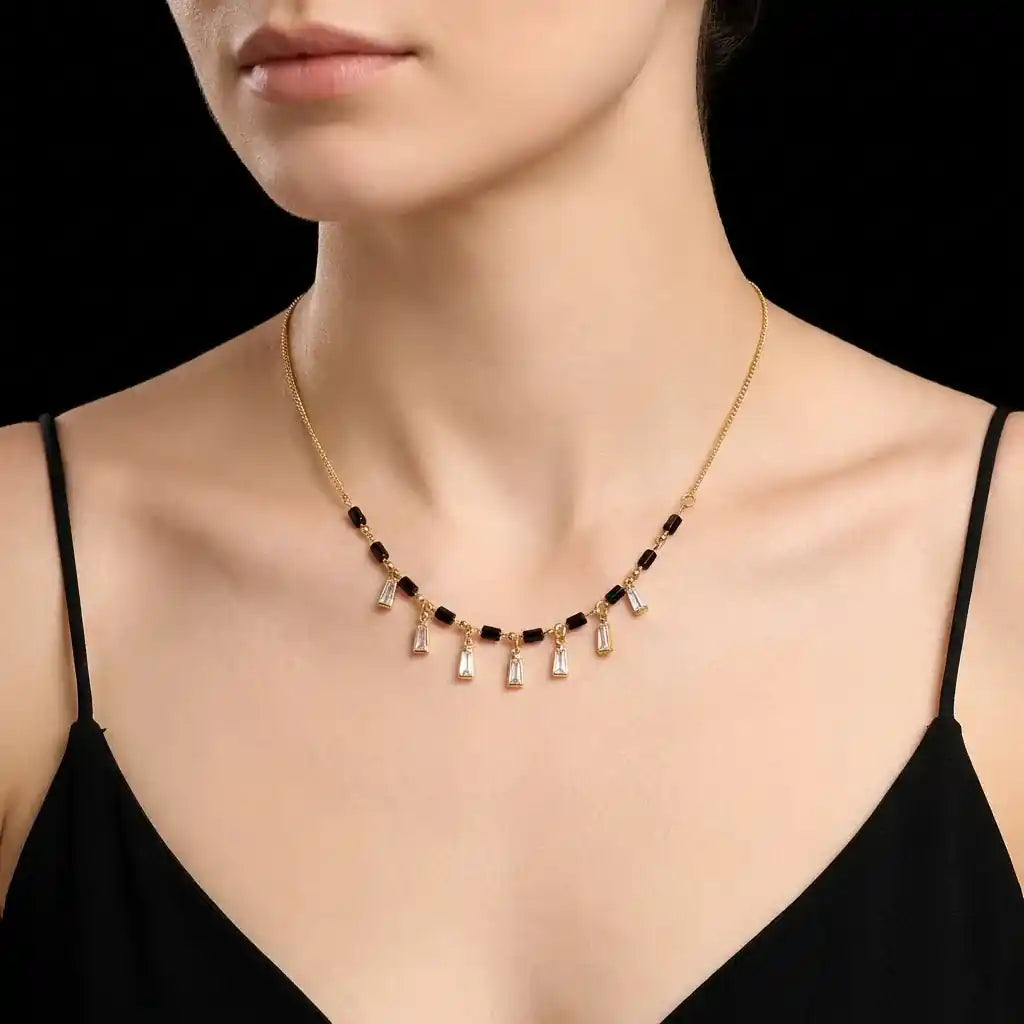 Karimani (Mangalsutra) Stone Necklace PSNS14WB-003