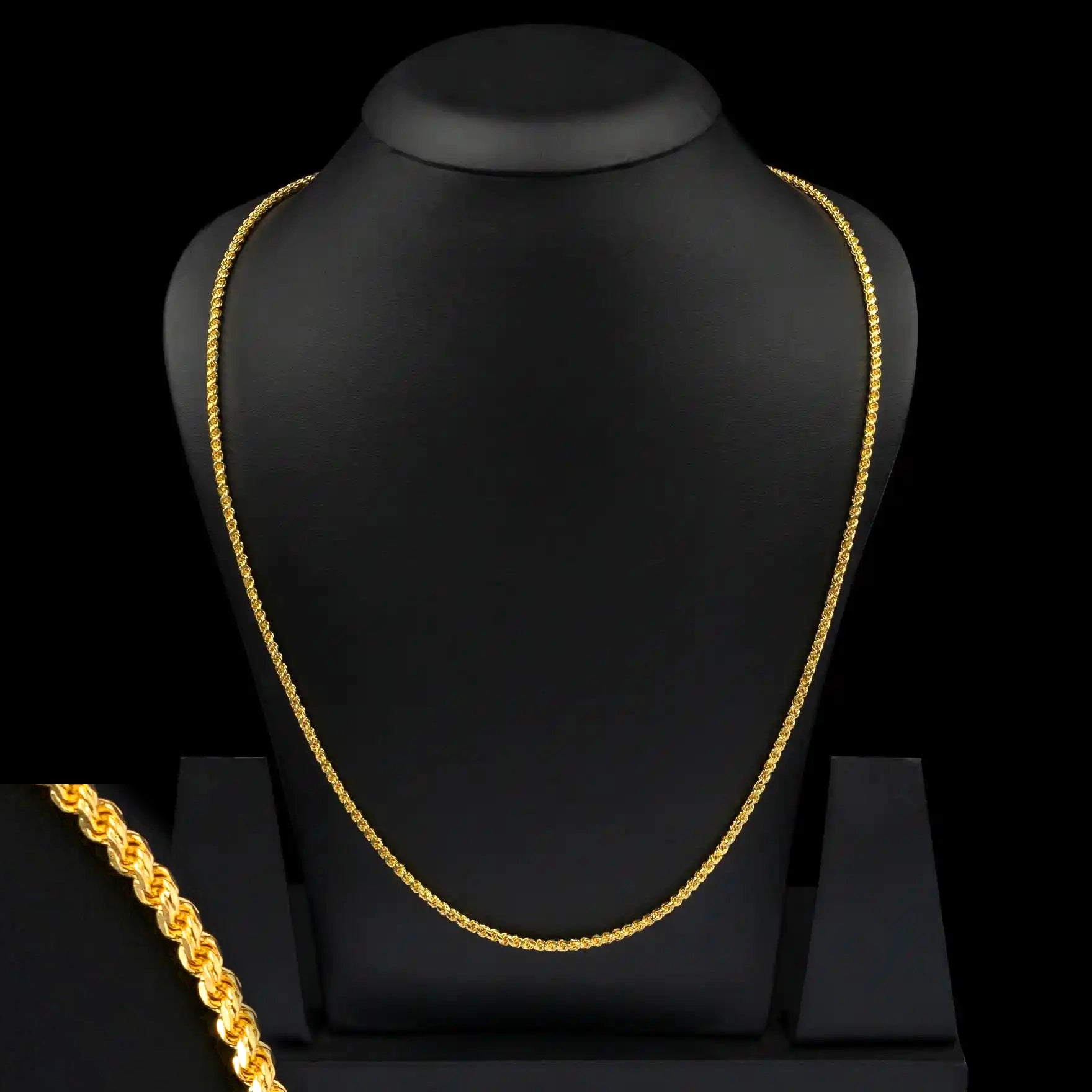 Gold Layered Rope Chain – 50X Thicker Than Plating, Anti-Tarnish