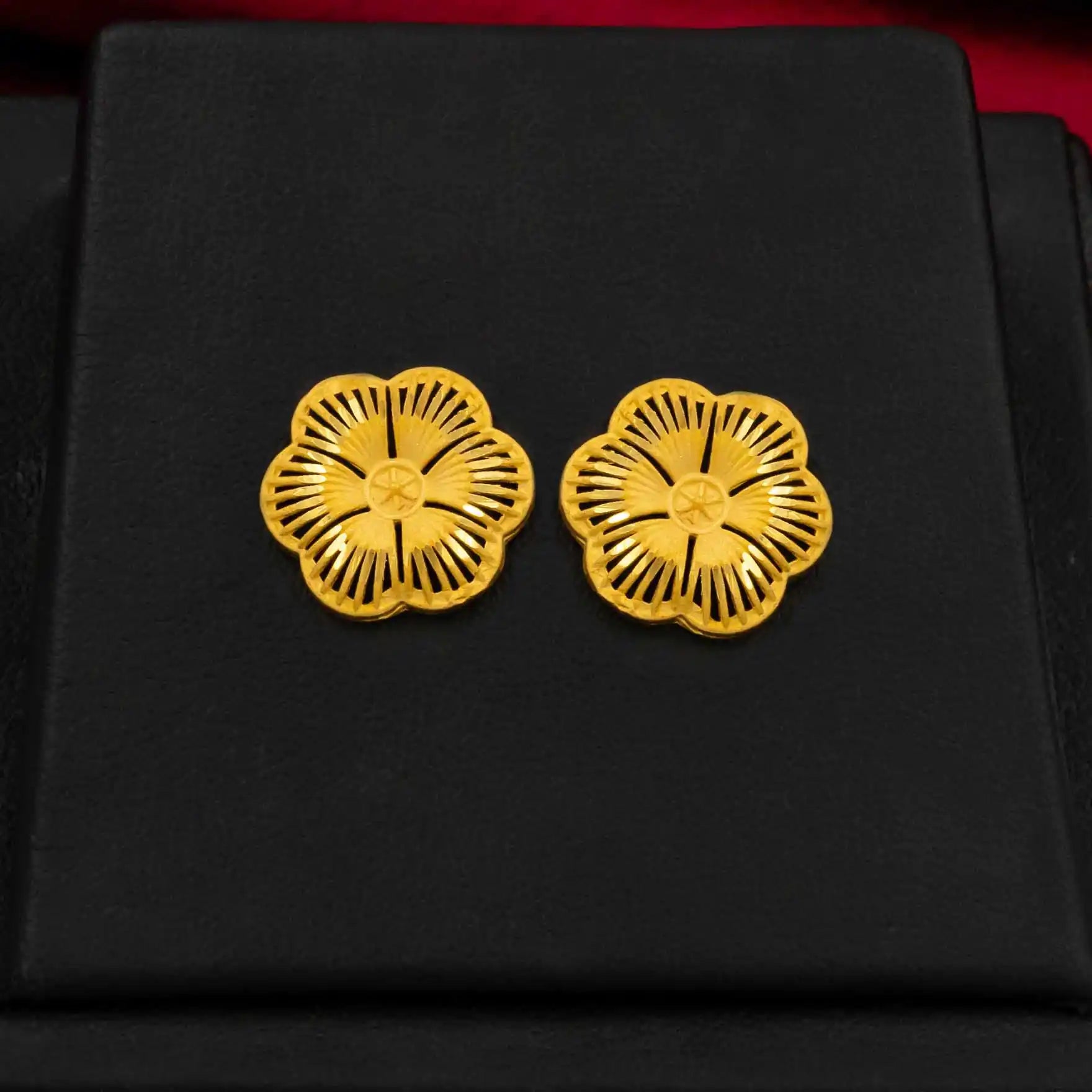Shop Latest One Gram Gold Layered Stone Studs in India | Parakkat Jewels