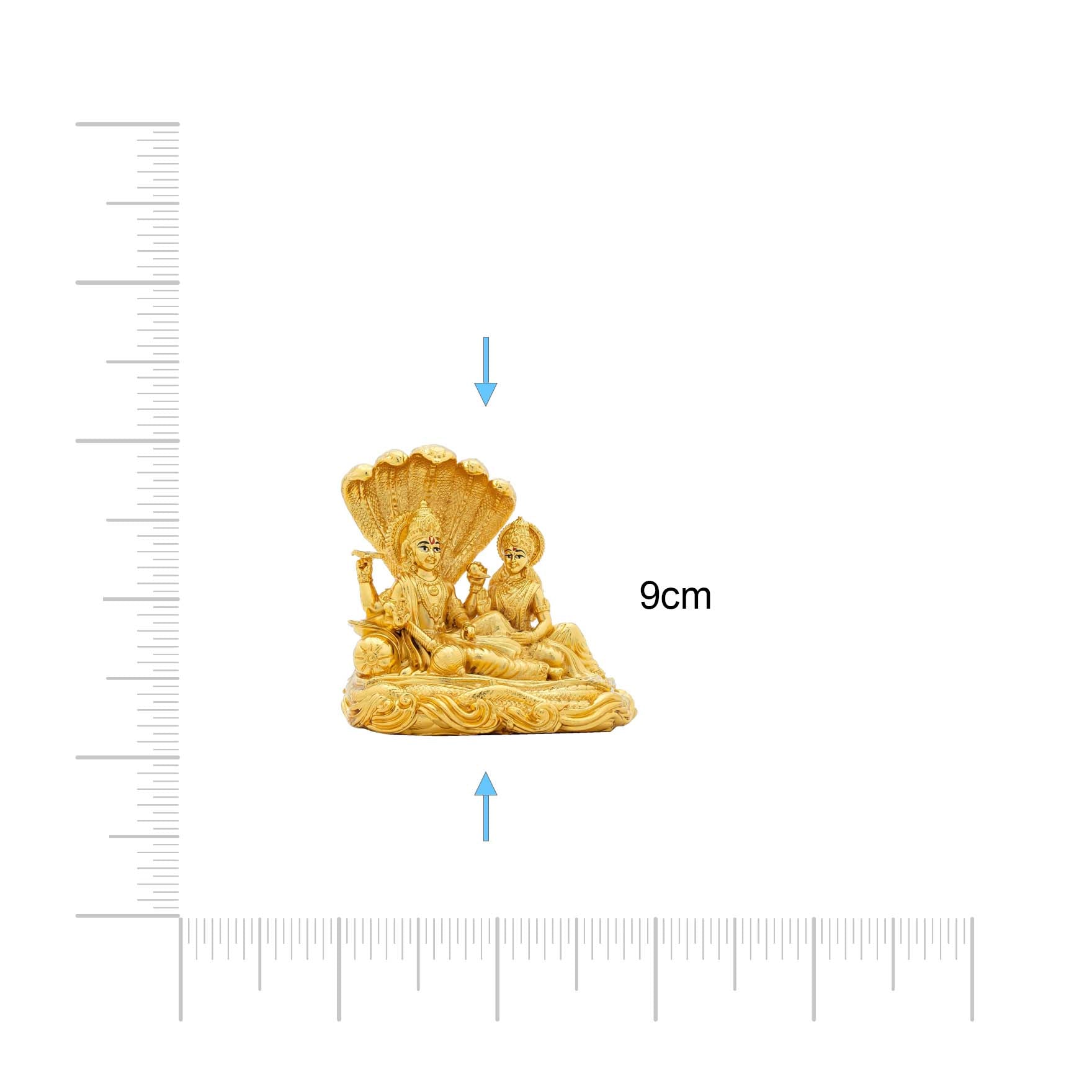 Lord Vishnu with Goddess Lakshmi on Sheshnag – Hindu Spiritual Figurine/Decorative Idol – Pooja & Home Decor |PIDVL5-0031