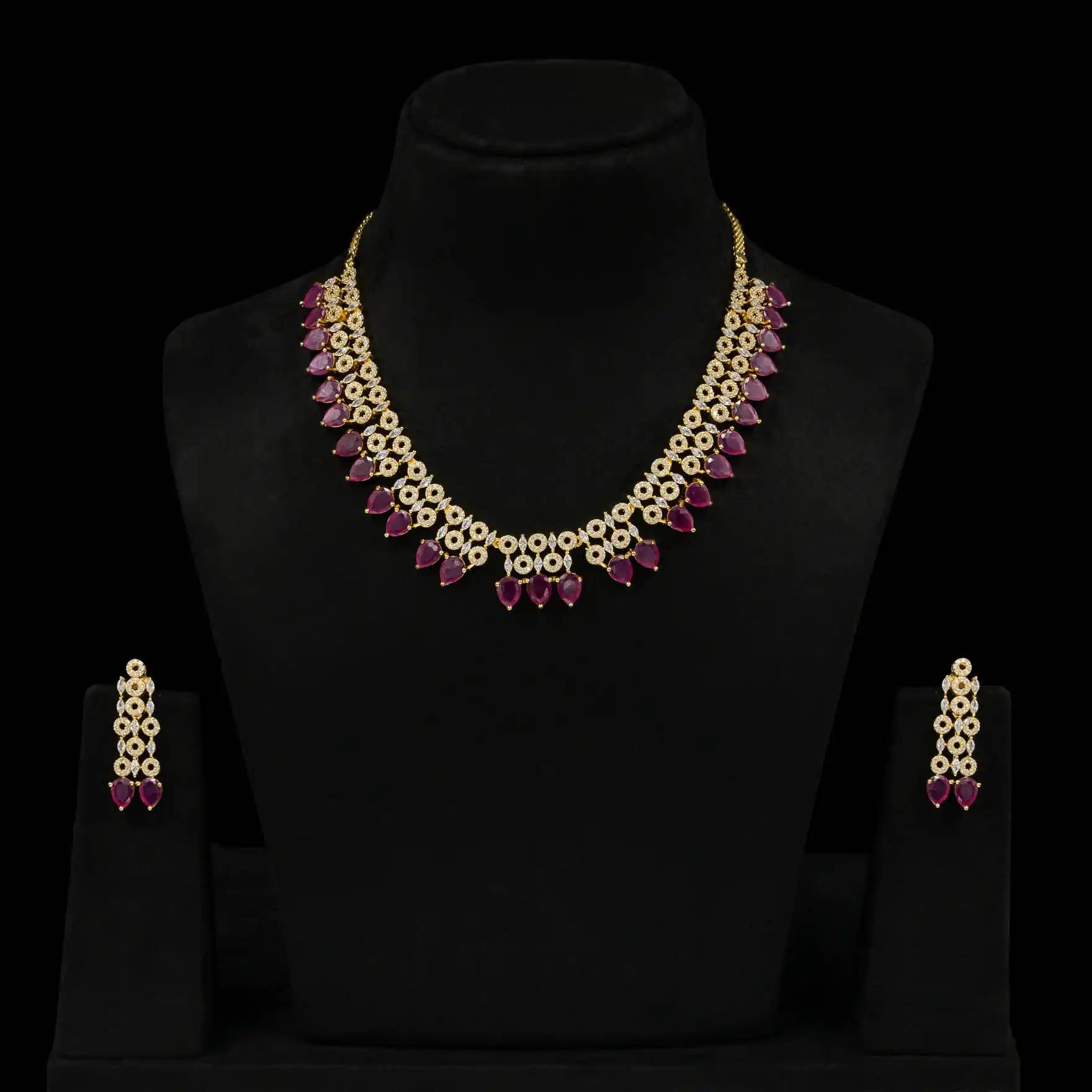 Stone Necklace with earrings PMSNS9WR-0011, PMSHST19WR-082
