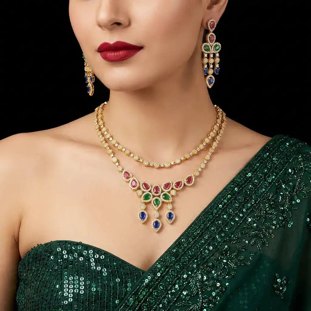 PREMIUM STONE NECKLACE SHORT PMSNS4M-0021, PMSHST14M-052