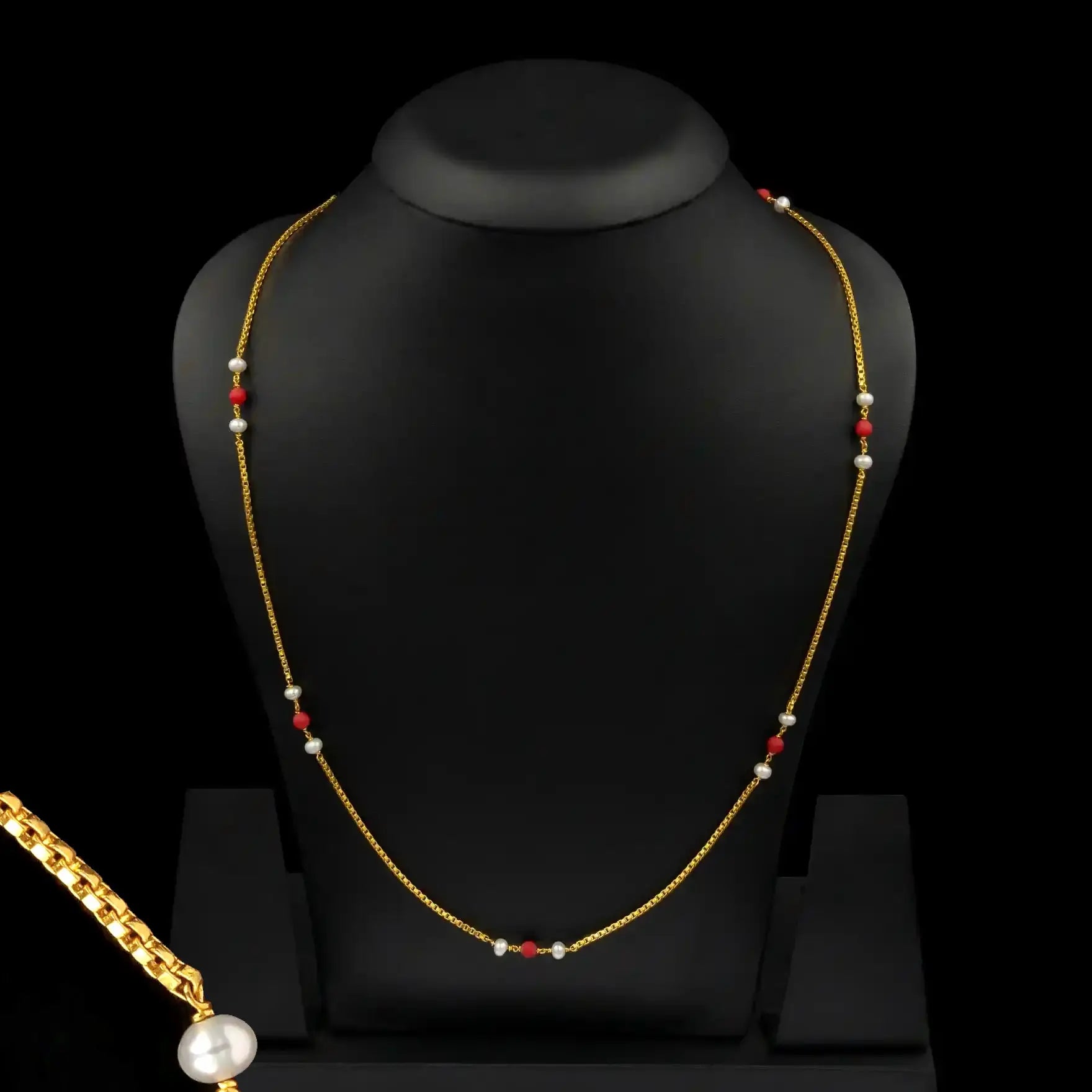 Coral/Pearl Stone chain PSC2-053