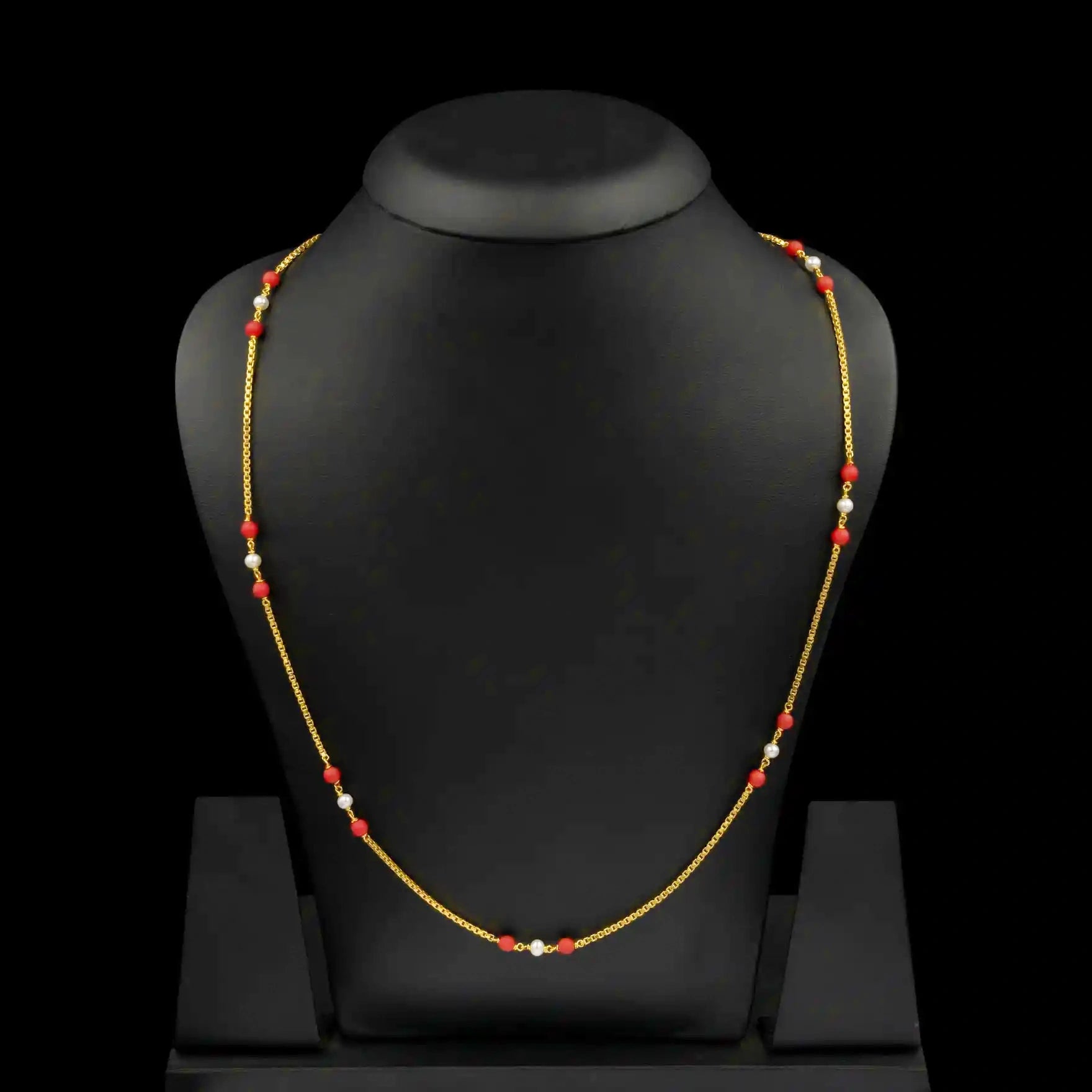 Coral/Pearl Stone chain PSC60-053